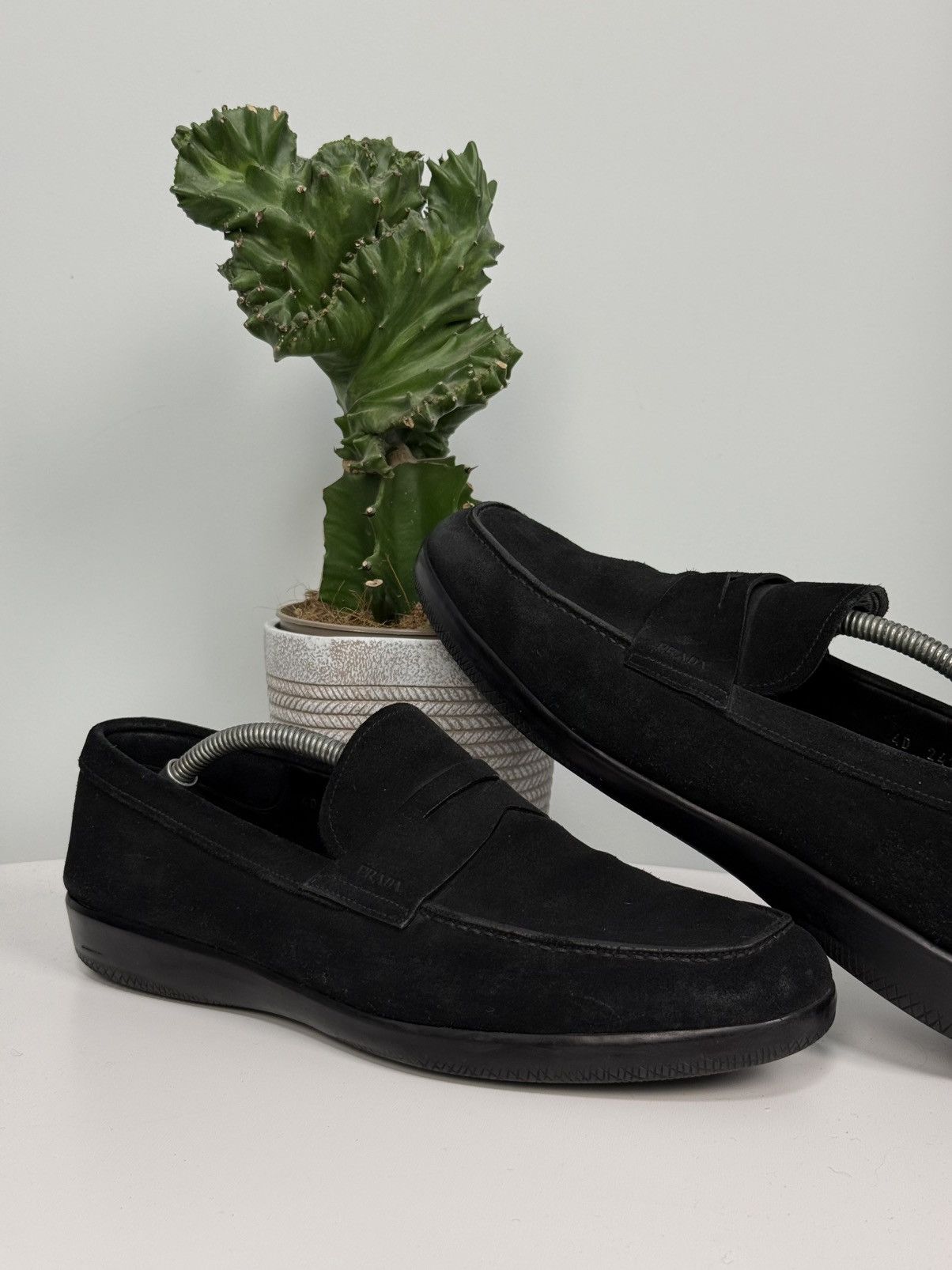 Prada PRADA Suede Loafers Black shoes Car Size US 11 / EU 44 - 4 Thumbnail