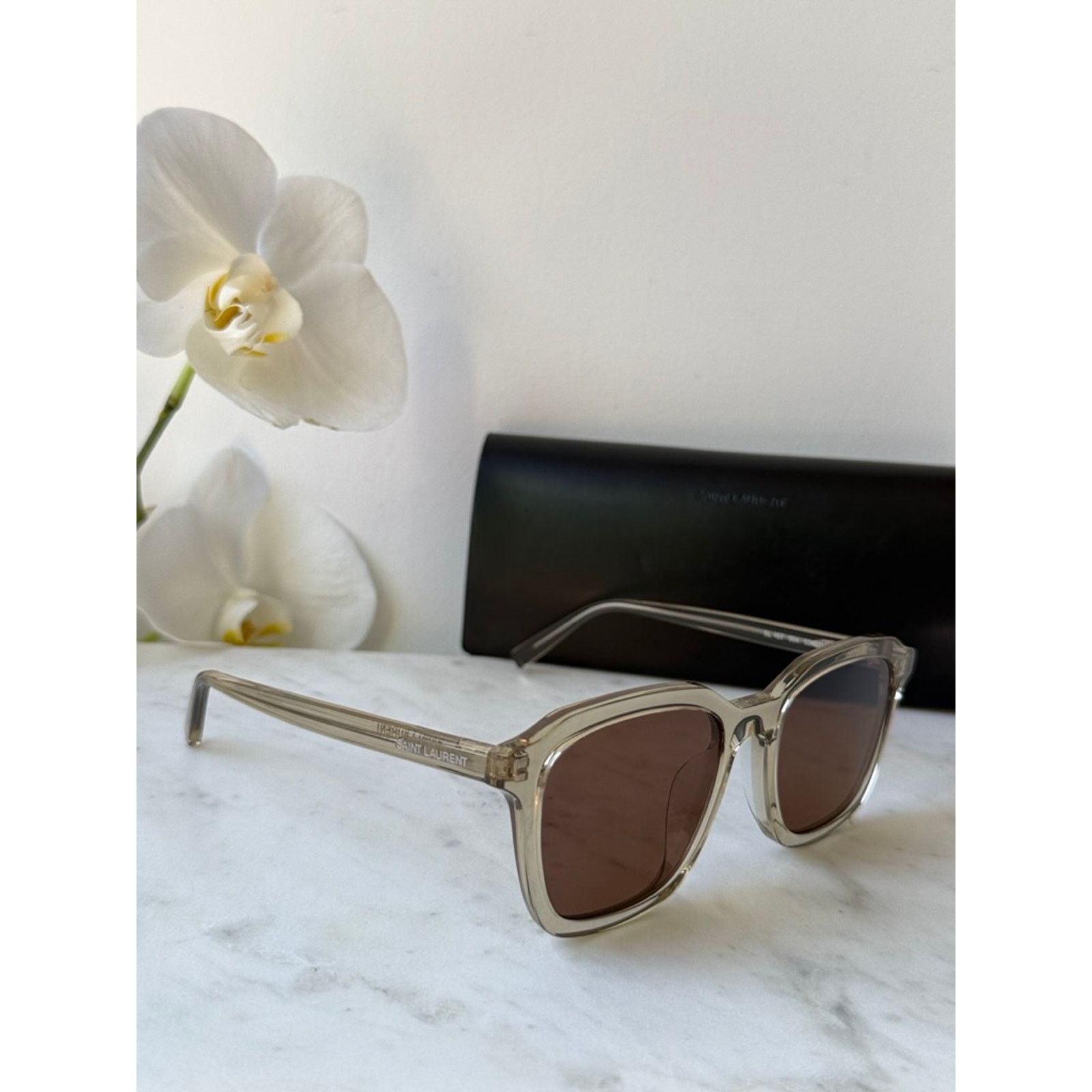 SALE! NEW Saint Laurent SL457 Beige Unisex Sunglasses display picture 3