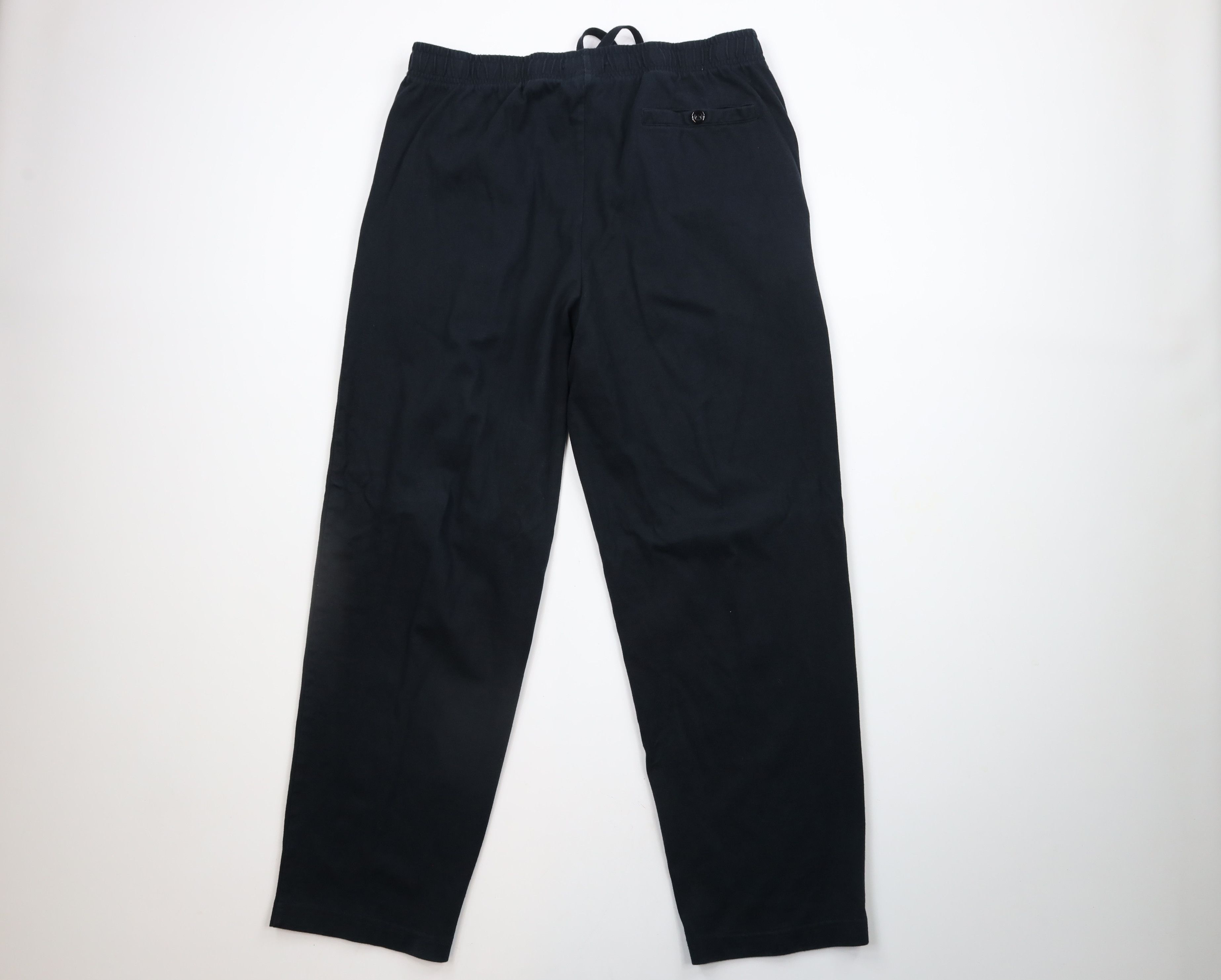 Lands' End × Vintage Vintage 90s Lands End Blank Wide Leg Sweatpants Pants Black Size US 36 / EU 52 - 7 Thumbnail