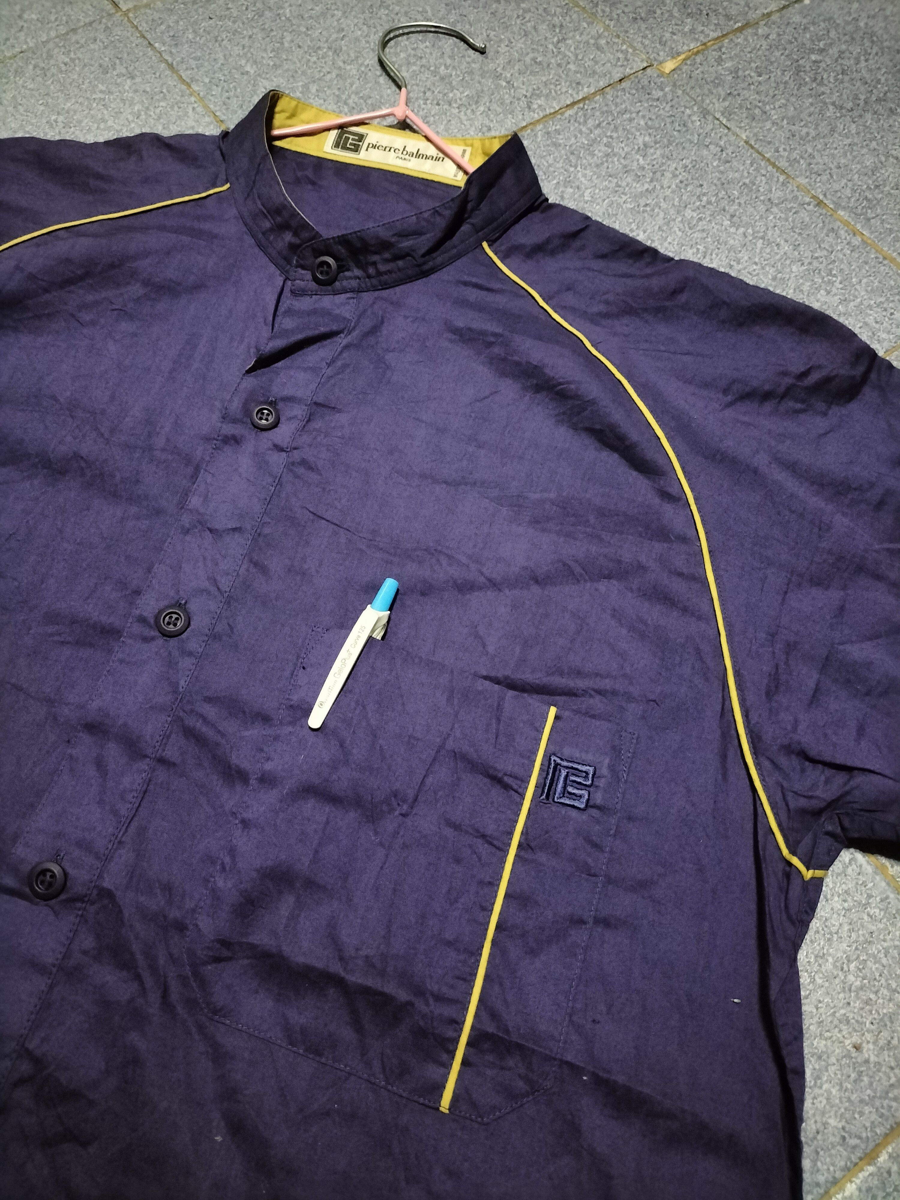 Pierre Balmain × Vintage Vintage Pierre Balmain Shirt Round Collared Fashion Bowlling Size US M / EU 48-50 / 2 - 4 Thumbnail