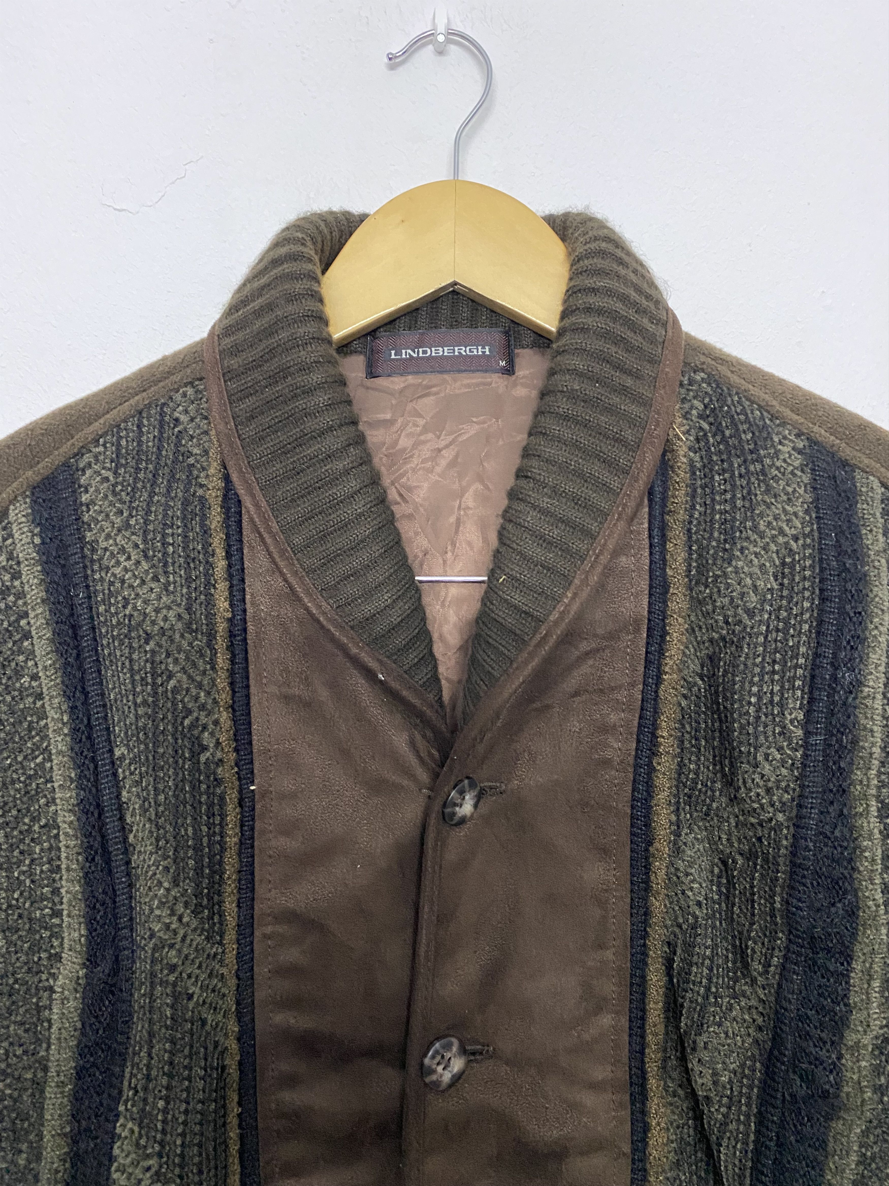 Lindbergh VINTAGE LINDBERGH Suede Knitted Bomber Jacket Size US M / EU 48-50 / 2 - 7 Thumbnail