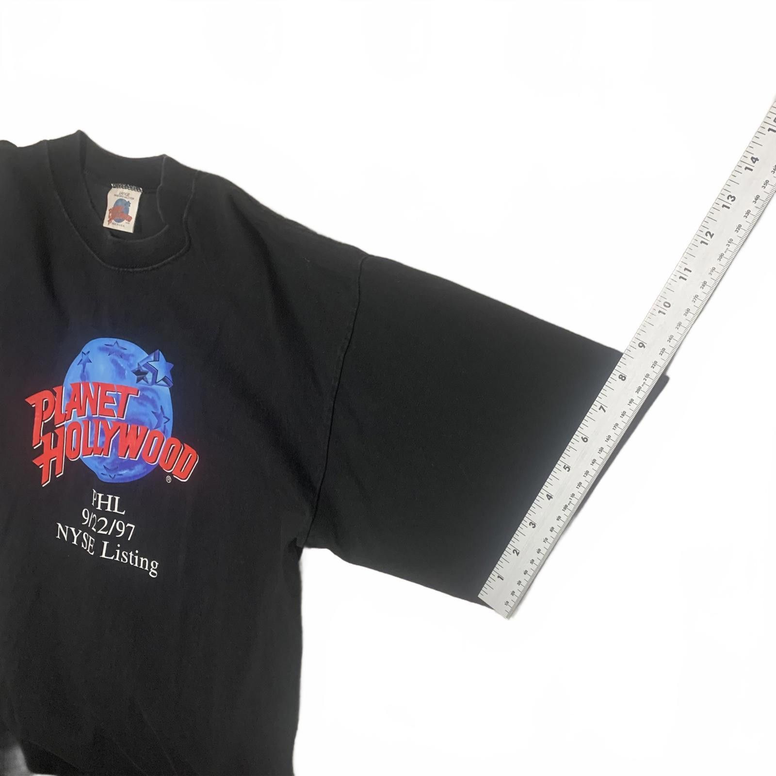 Planet Hollywood Vintage Planet Hollywood PHL 9/22/97 NYSE Listing Black Tee Size ONE SIZE - 7 Thumbnail