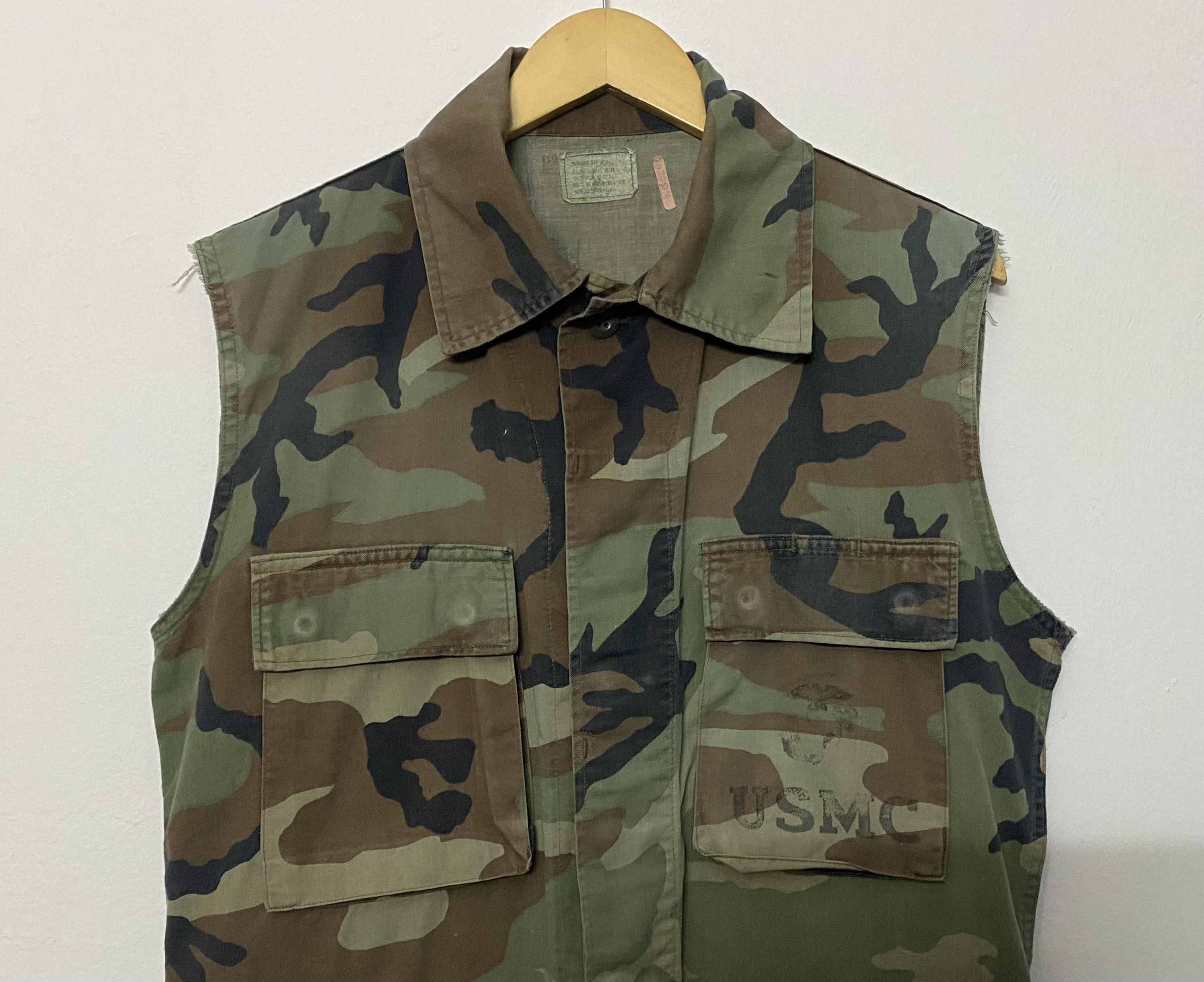 Vintage VTG USMC Marine Corps Woodland Camouflage Tactical Vest Size US M / EU 48-50 / 2 - 3 Thumbnail