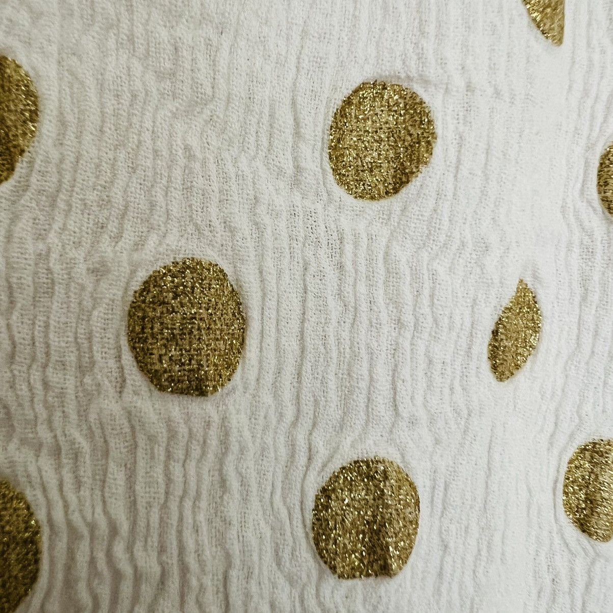 Tsumori Chisato Tsumori Chisato Gold Polka Dot Crinkle Gauze Blouse Japan Size S / US 4 / IT 40 - 9 Thumbnail