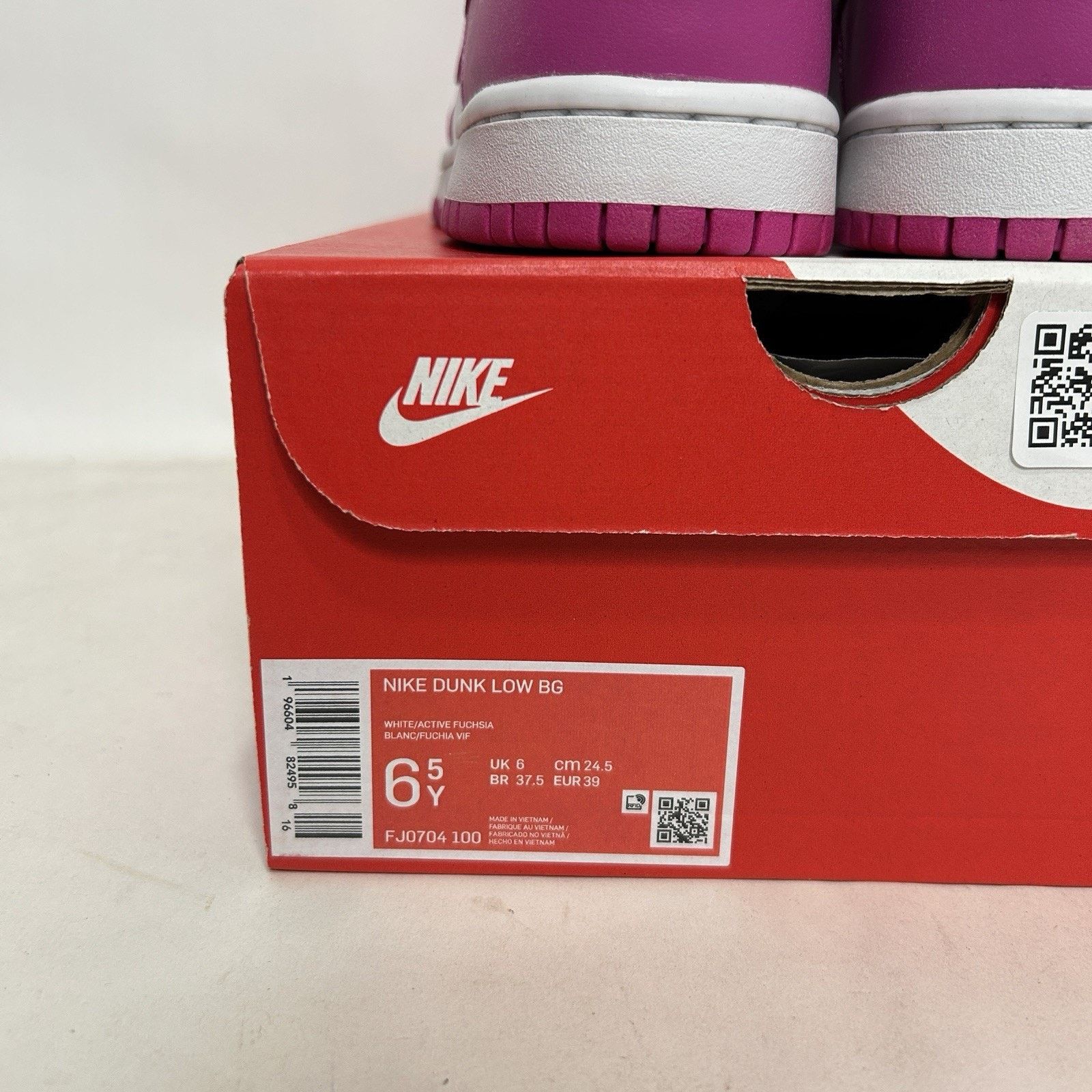 Nike Nike Dunk Low BG “White Active Fuchsia” Size US 8 / IT 38 - 5 Thumbnail