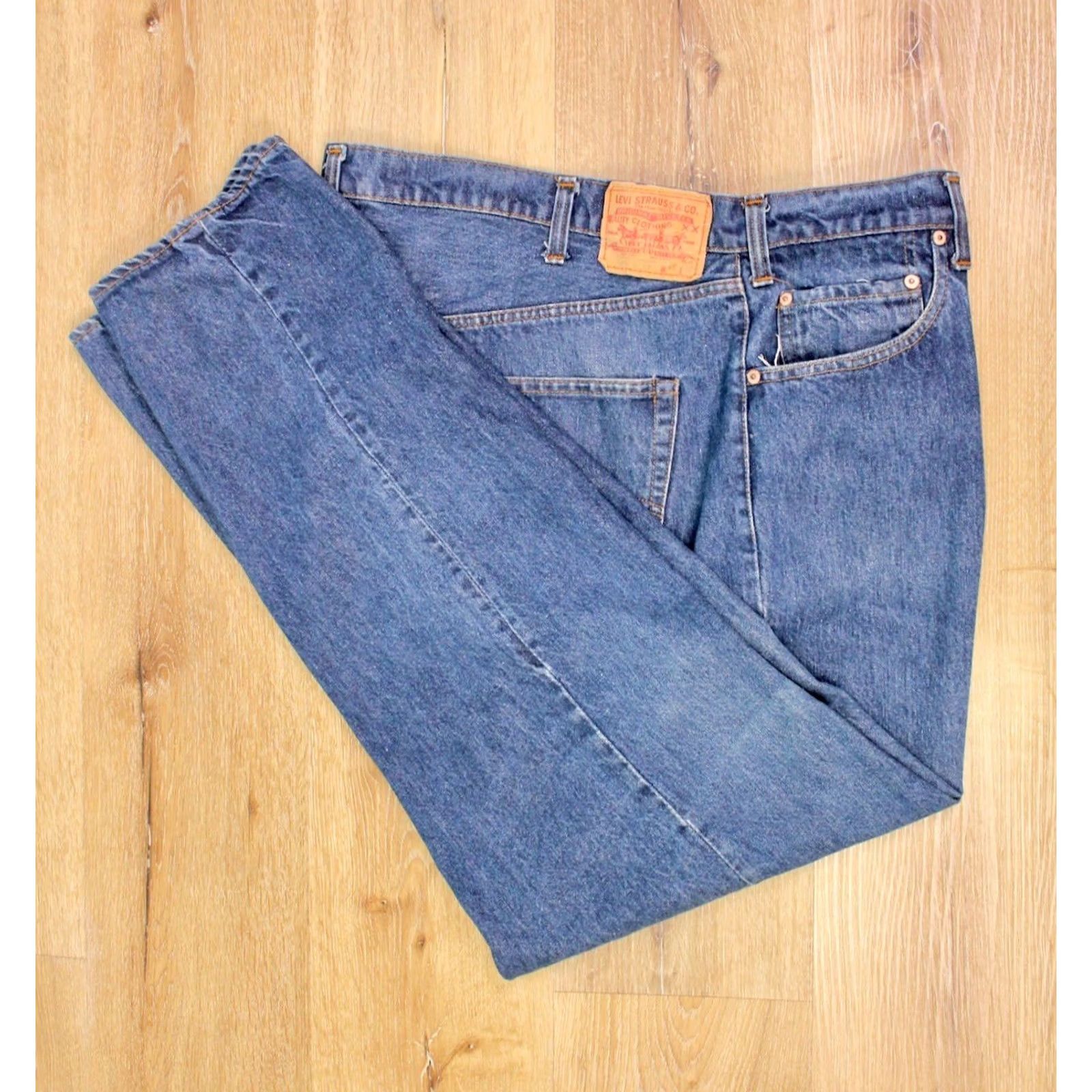 Levi's Levi's 505 Jeans Shirt Vintage 1980s VTG 46x32 Made In USA Men’s Black Bar Tac Denim Blue 80s Jeans Mens Size US 30 / EU 46 - 2 Thumbnail