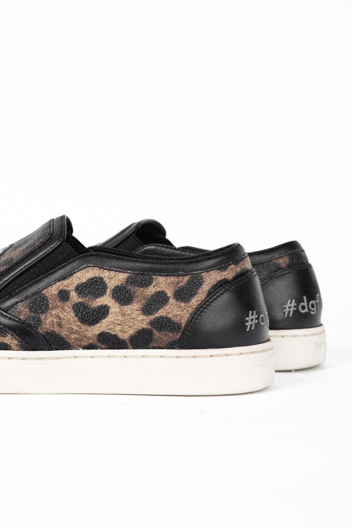 Dolce & Gabbana Dolce & Gabbana DG Family Leopard Slip-On Sneakers Size US 5.5 / IT 35.5 - 9 Thumbnail