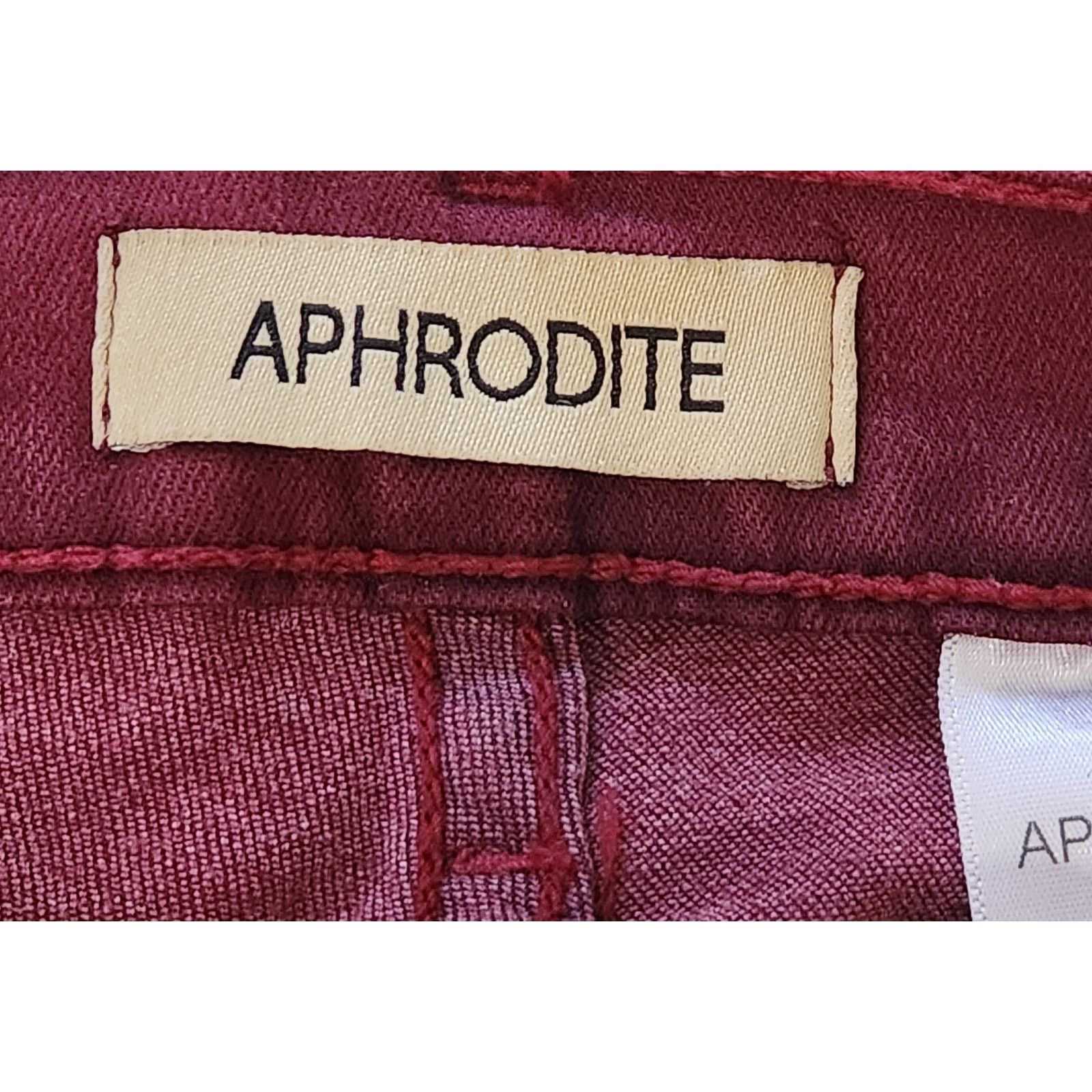 Other Aphrodite Burgundy High Waisted Skinny Distressed Jeans 9 Size 28" / US 6 / IT 42 - 5 Thumbnail