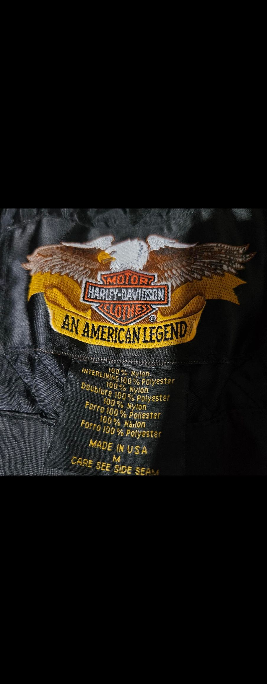 Harley Davidson Vintage Harley-Davidson USA Belted Heated Jacket Moto MEDIUM Size US M / EU 48-50 / 2 - 4 Thumbnail