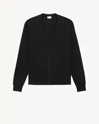 Saint Laurent Paris oc11z0126 817221 Cardigan in Wool in Black Size US XS / EU 42 / 0 - 1 Thumbnail