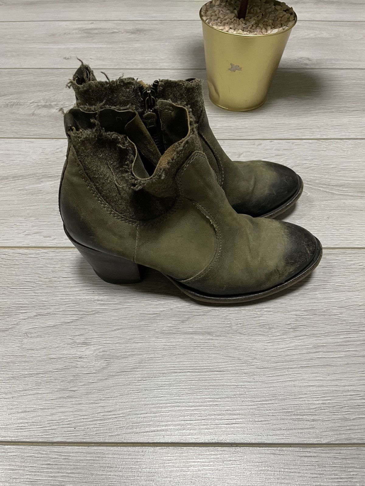 A.S.98 AS 98 vintage airstep distressed zip hight leather boots Size US 8 / IT 38 - 4 Thumbnail