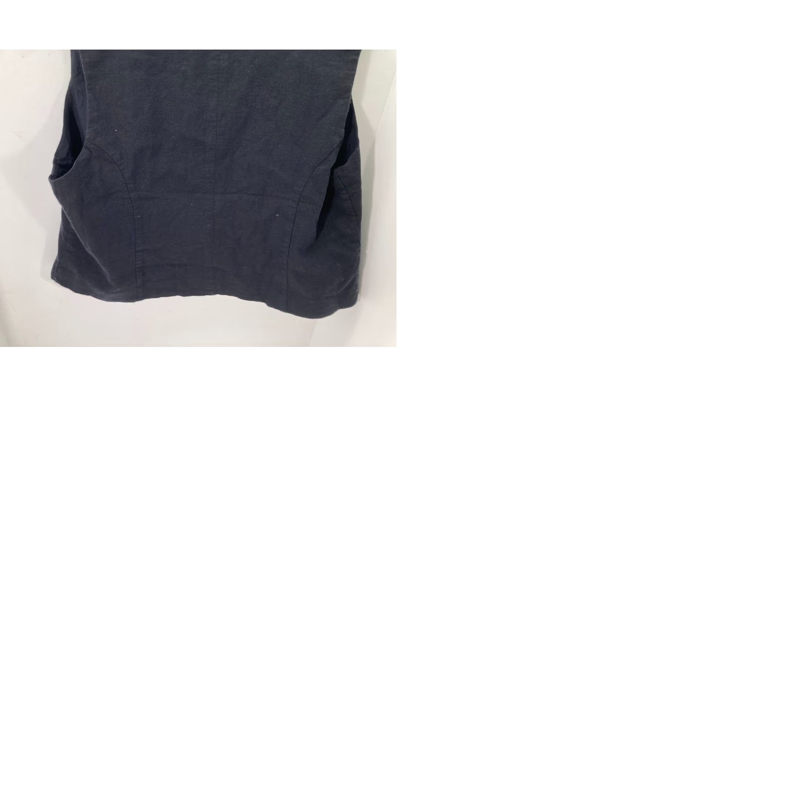 Express Express Linen Vest Womens XL Black Button Front V-Neck Classic Look NWT Vest Linen Express Black XL V-Neck Button Front Womens NWT Size XL / US 12-14 / IT 48-50 - 9 Thumbnail