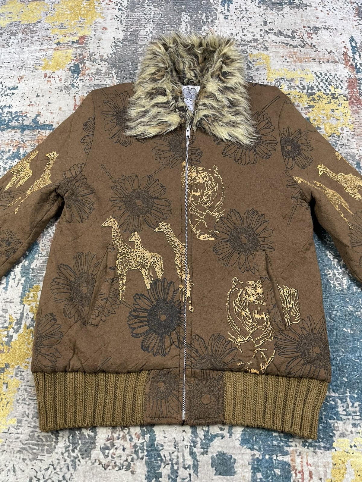 Japanese Brand Hype🔥Scolar Safari Golden Print Fur Jacket Size US S / EU 44-46 / 1 - 5 Thumbnail