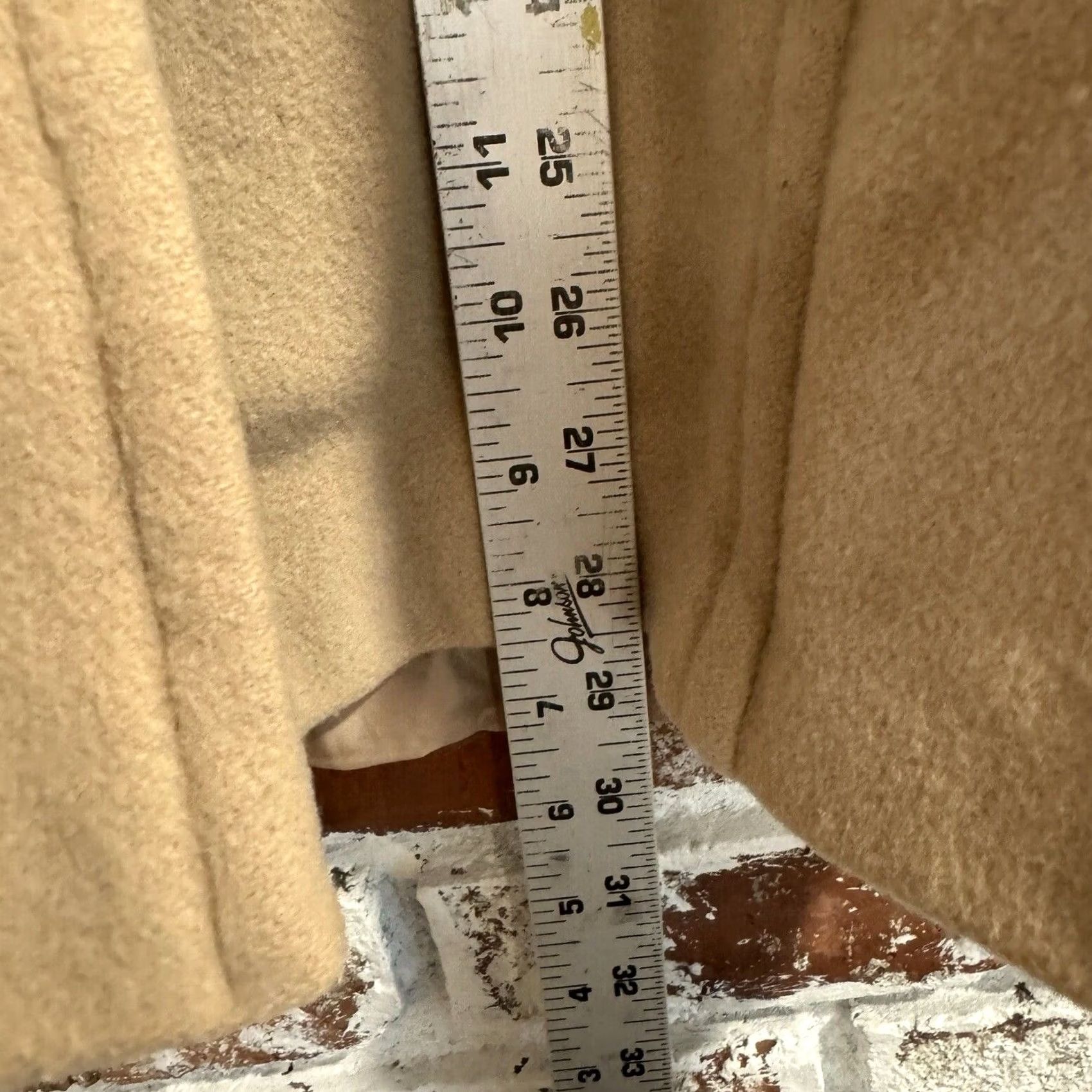 Vintage VINTAGE Marvin Richards Coat Womens Long Beige Wool Blend Collared Button Front Pea Coat L Size L / US 10 / IT 46 - 7 Thumbnail