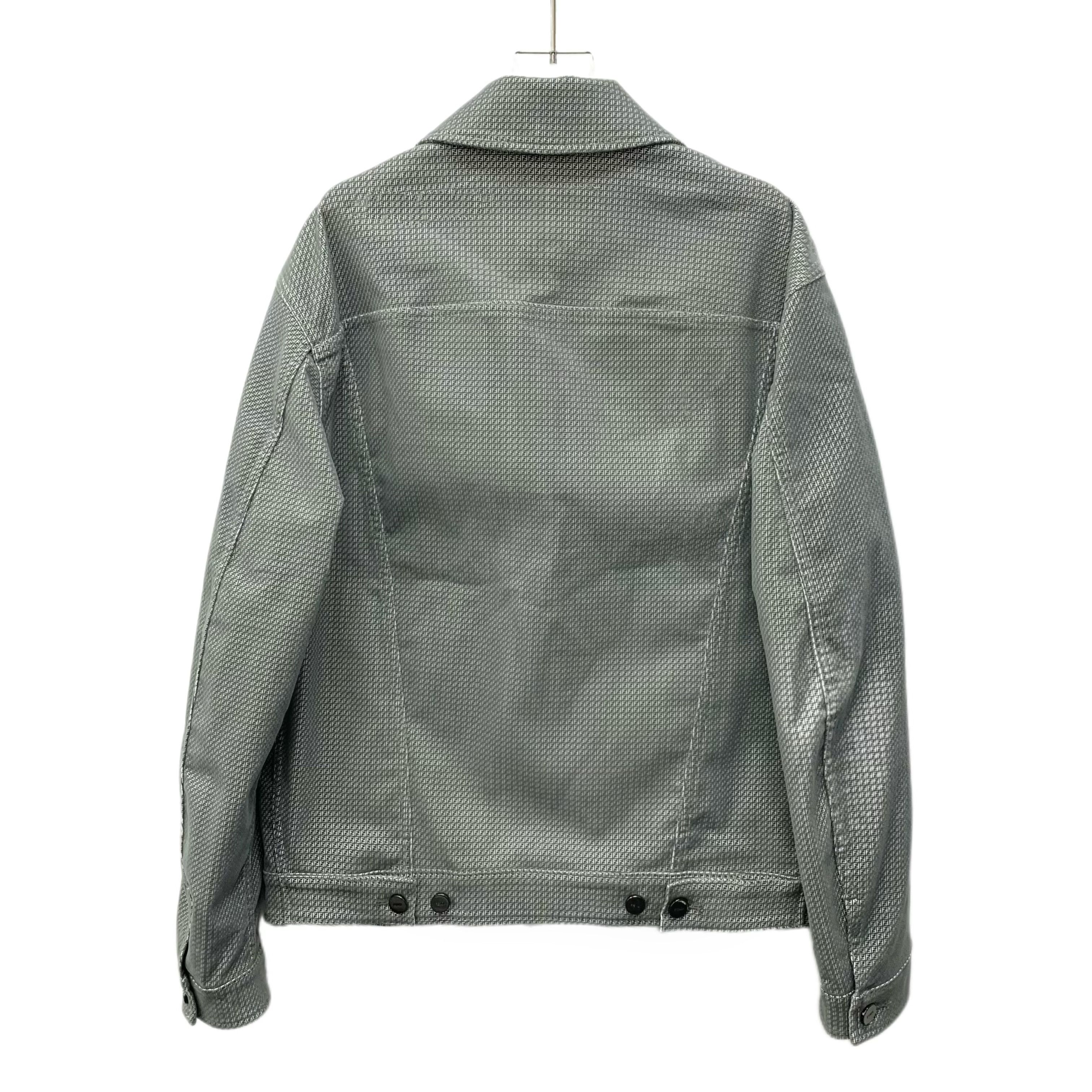 Fendi Fendi Cotton Jacket – Grey Logo Denim (Size S) Size S / US 4 / IT 40 - 6 Thumbnail