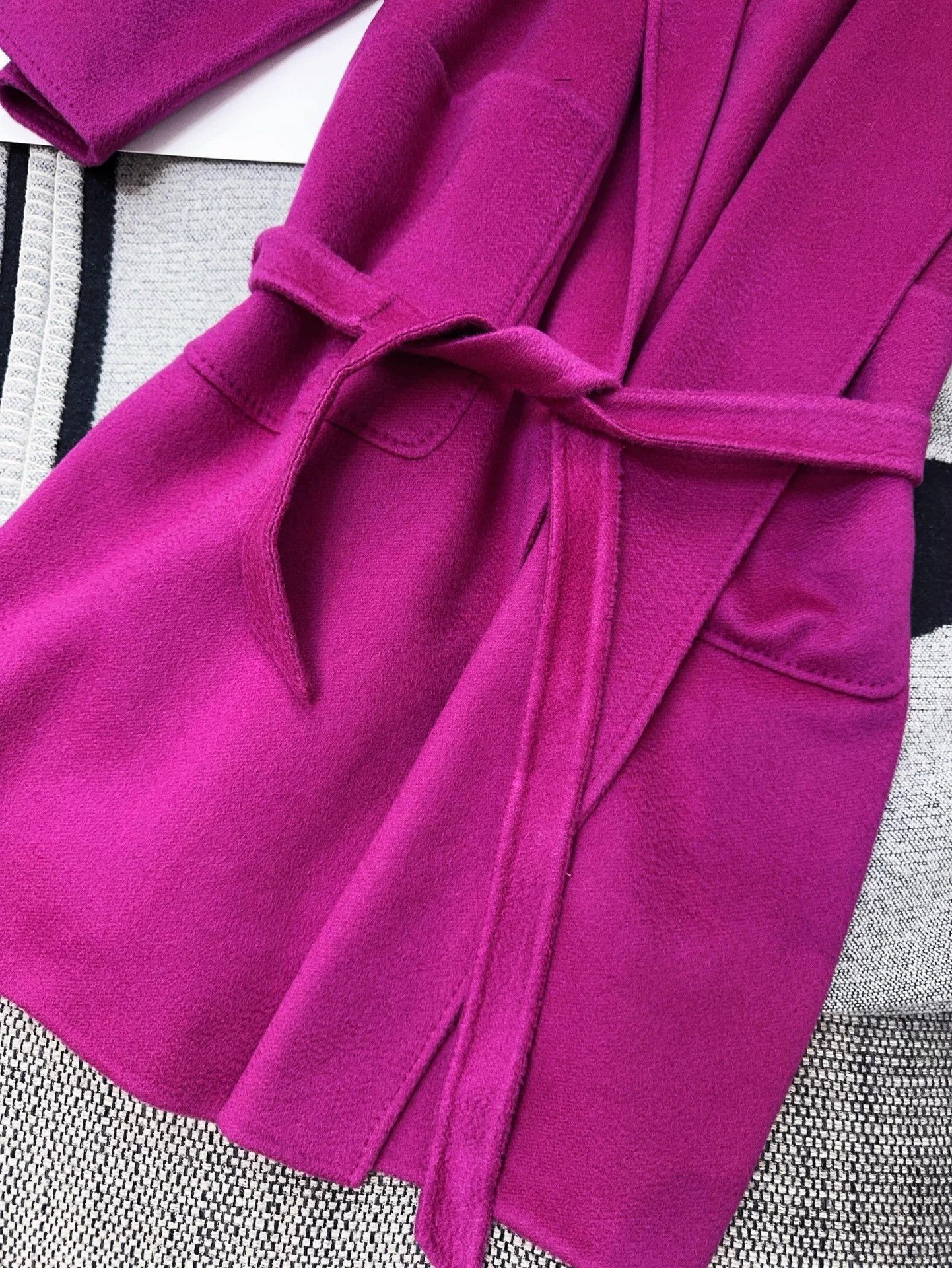 Max Mara MaxMara Purple Mid-Length Cashmere Robe Coat 38 Size S / US 4 / IT 40 - 4 Thumbnail