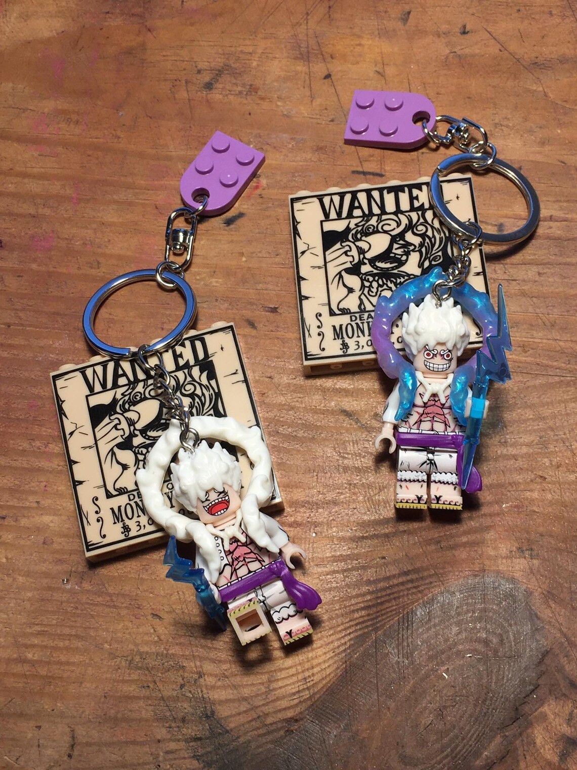 Anime One Piece Luffy Gear 5 Joy Boy anime keychain minifigure Size ONE SIZE - 1 Thumbnail