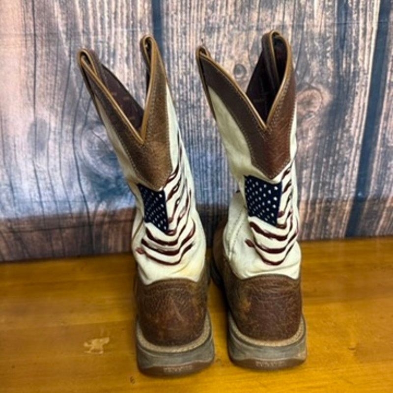 Durango Lady Rebel Women's Western Boots 7.5W Brown Flag