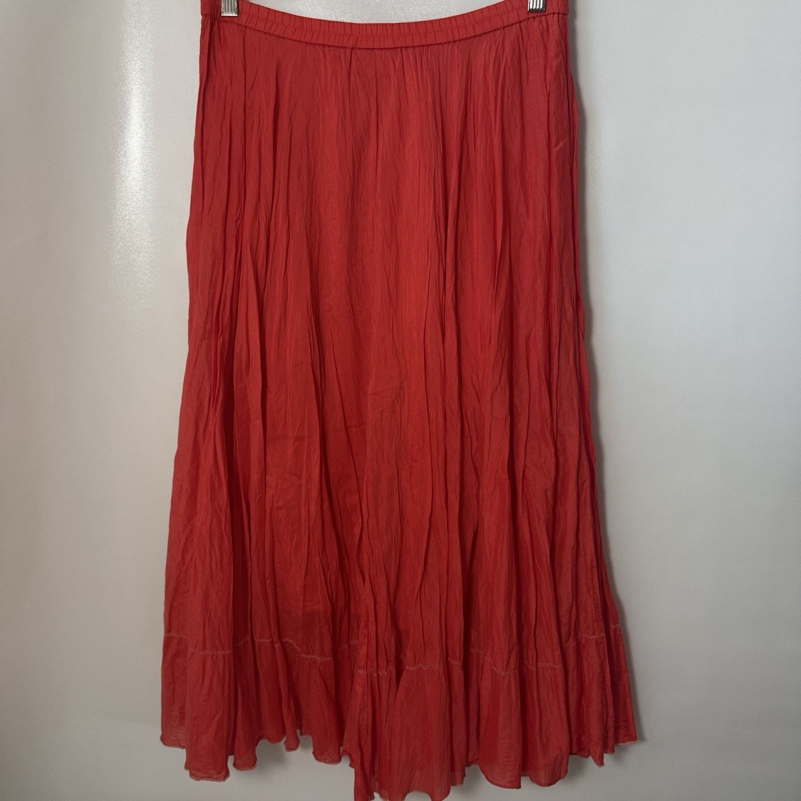 Coldwater Creek Coldwater Creek Maxi Skirt Coral Boho Western Fairy Gypsy Size 29" - 2 Thumbnail