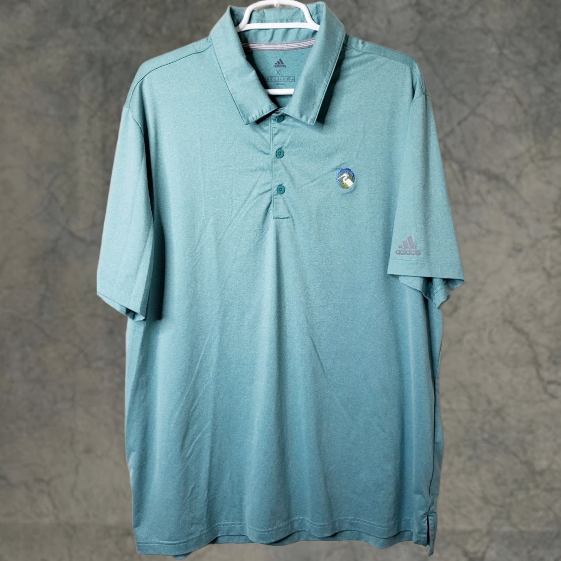 Adidas Adidas Polo Shirt Men XL Short Sleeve Blue Polyester Golf Polo Logo Size US XL / EU 56 / 4 - 1 Thumbnail