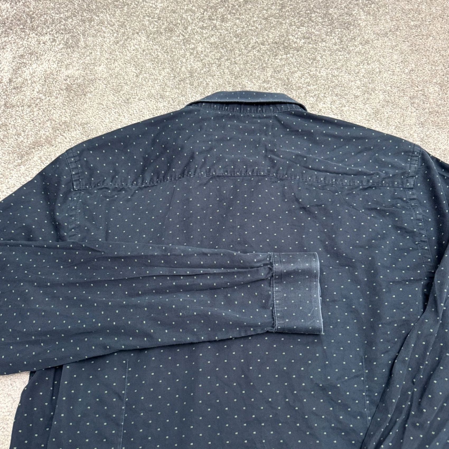 Vintage 7 Diamonds Fortune Soul Button-Down Shirt Men XL Blue Cotton Long Sleeve Size US XL / EU 56 / 4 - 4 Thumbnail