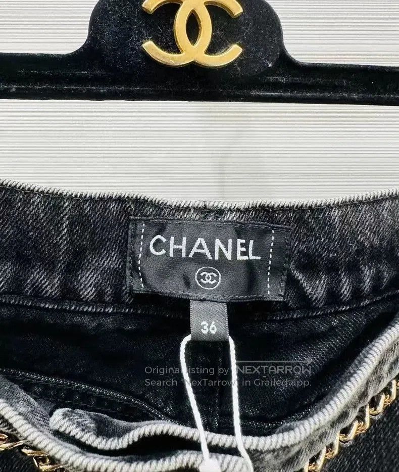 Chanel Chanel 23N CocoNeige Chain Denim Jeans . Size US 30 / EU 46 - 3 Thumbnail