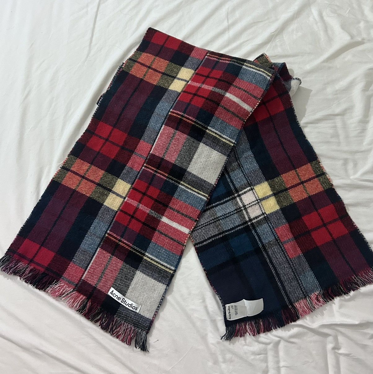 Acne Studios Acne Studios Mixed Checked Wool Scarf Size ONE SIZE - 1 Thumbnail