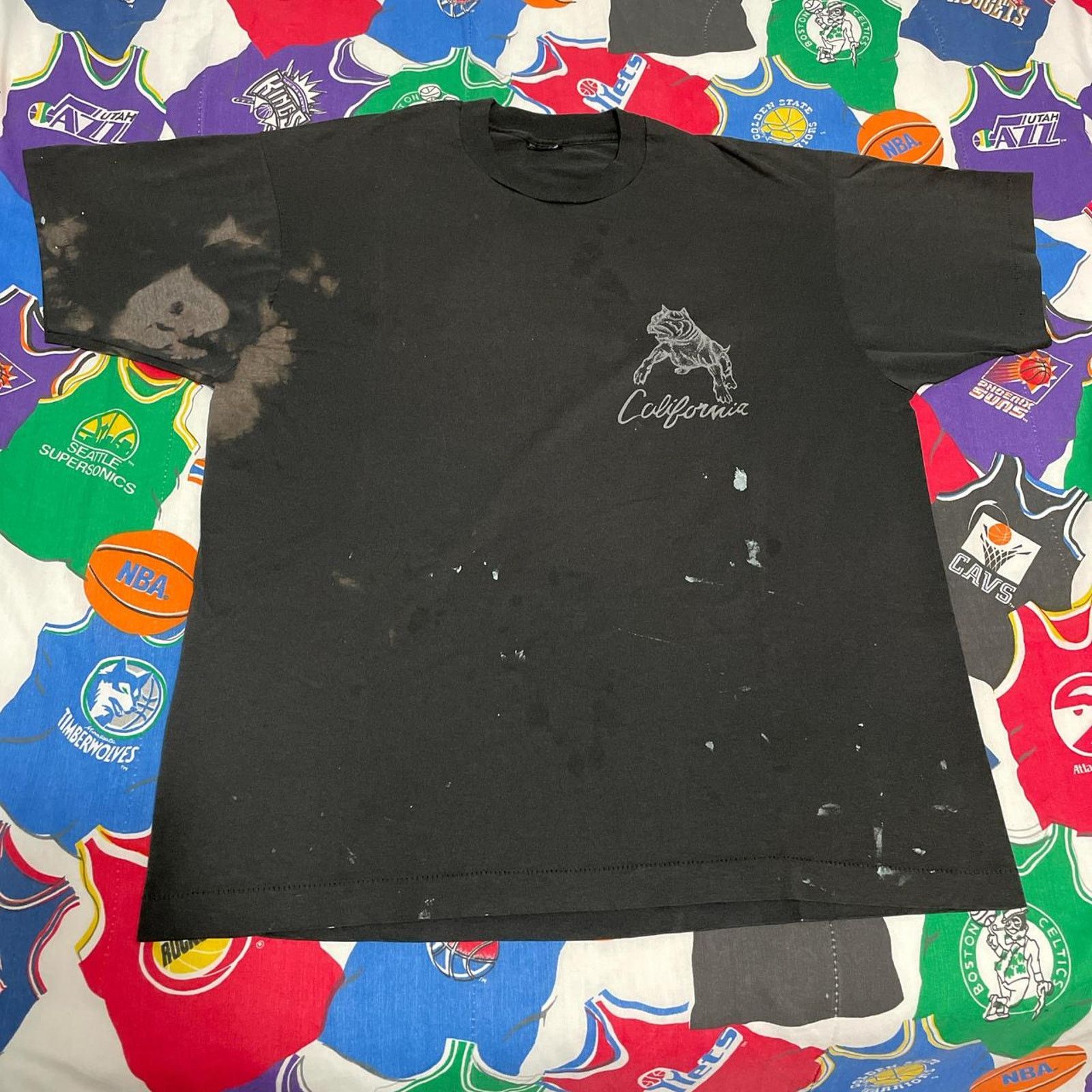 Vintage Vintage 90s Rude Dogs California Thrashed Single Stitch Tee Size US XL / EU 56 / 4 - 2 Thumbnail