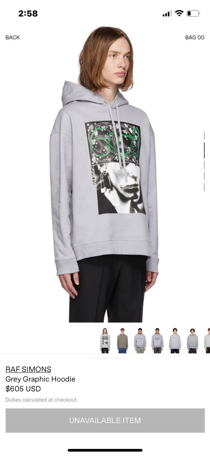 Raf Simons Raf Simons Grey Graphic Hoodie SS19 Size US M / EU 48-50 / 2 - 9 Thumbnail