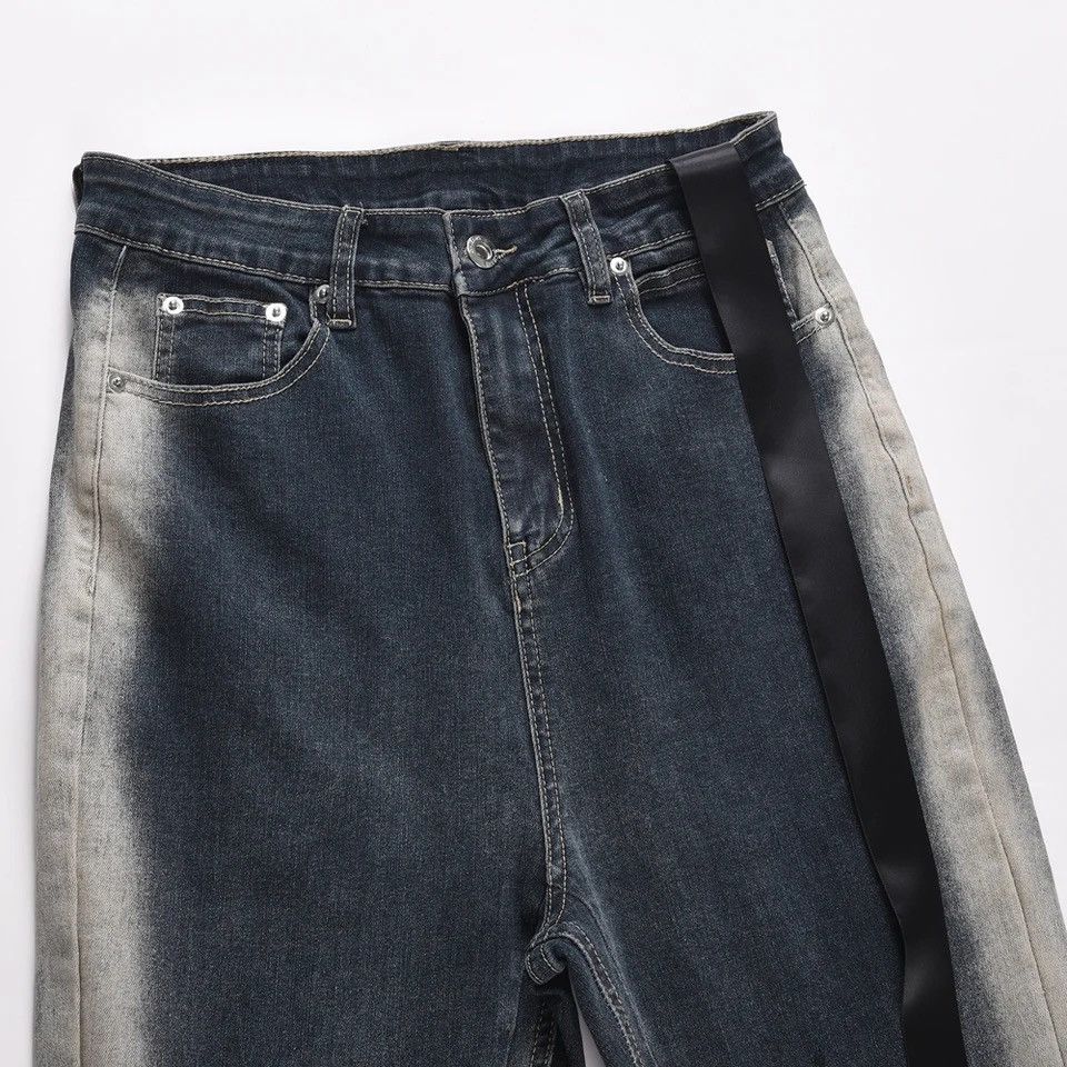 Skinny Jeans Y2k Street Contrast Fashion Casual Slim Flared