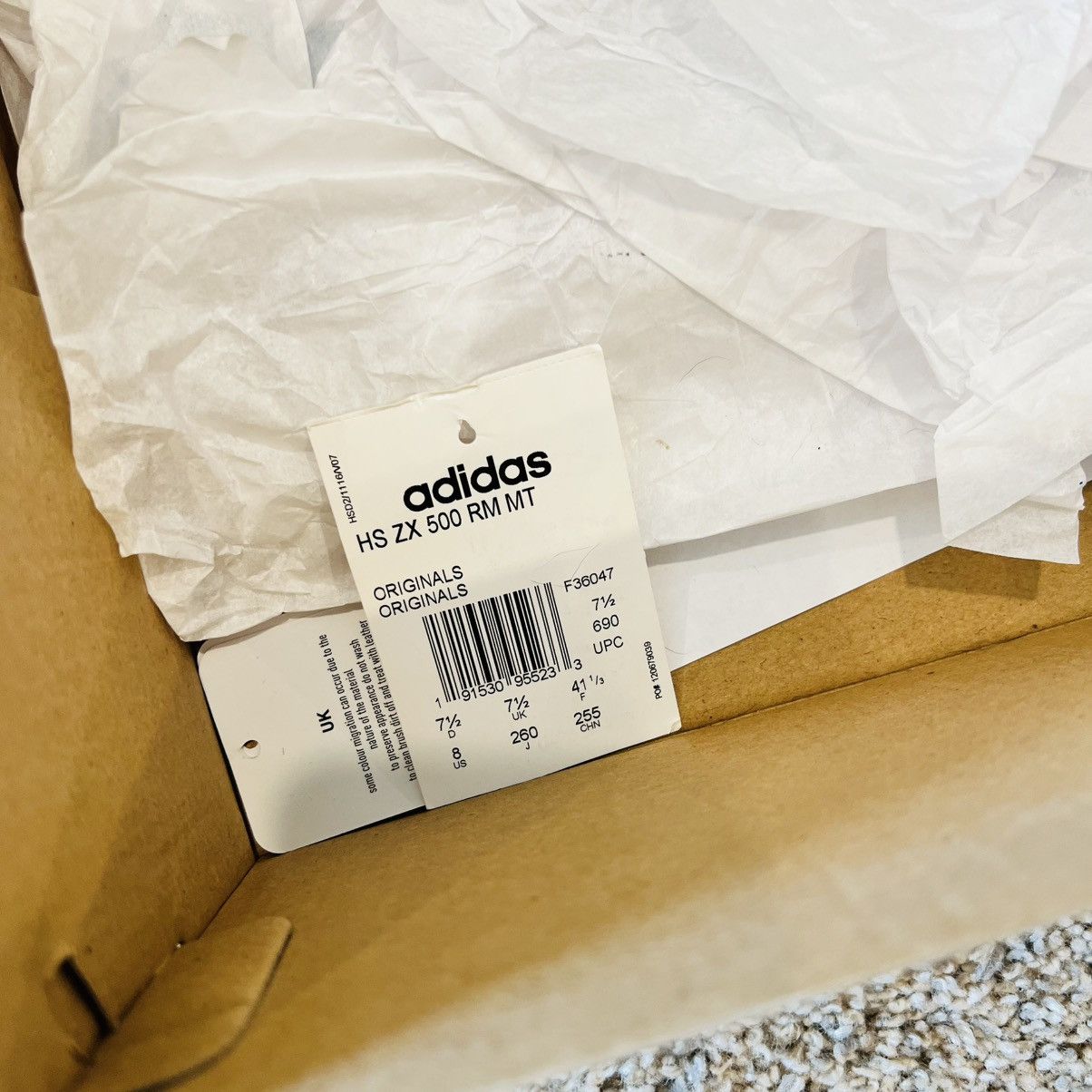 Adidas × Hender Scheme Adidas Hender Scheme ZX500 Black Tan Mens 8 Size US 8 / EU 41 - 10 Thumbnail