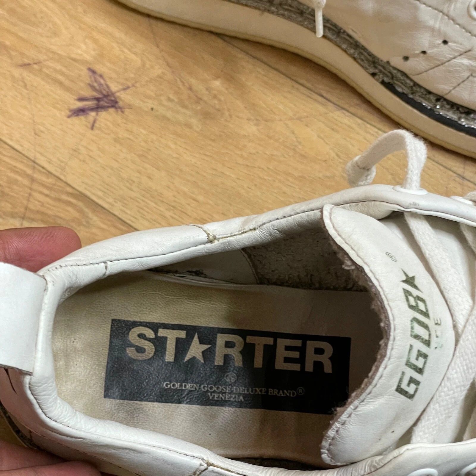 Golden Goose Golden Goose Sneakers STARTER VCE GGDB WHITE Leather low top Size US 10 / IT 40 - 13 Thumbnail