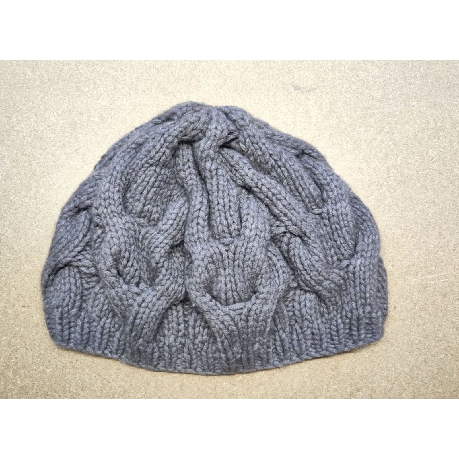 Vintage DTLM Don't Label Me Gray Beanie Hat Womens One Size Wool Cashmere Crochet Ladies Beanie Women Wool Blend Fall Winter Knit Hat Mens Womens Size ONE SIZE - 4 Thumbnail