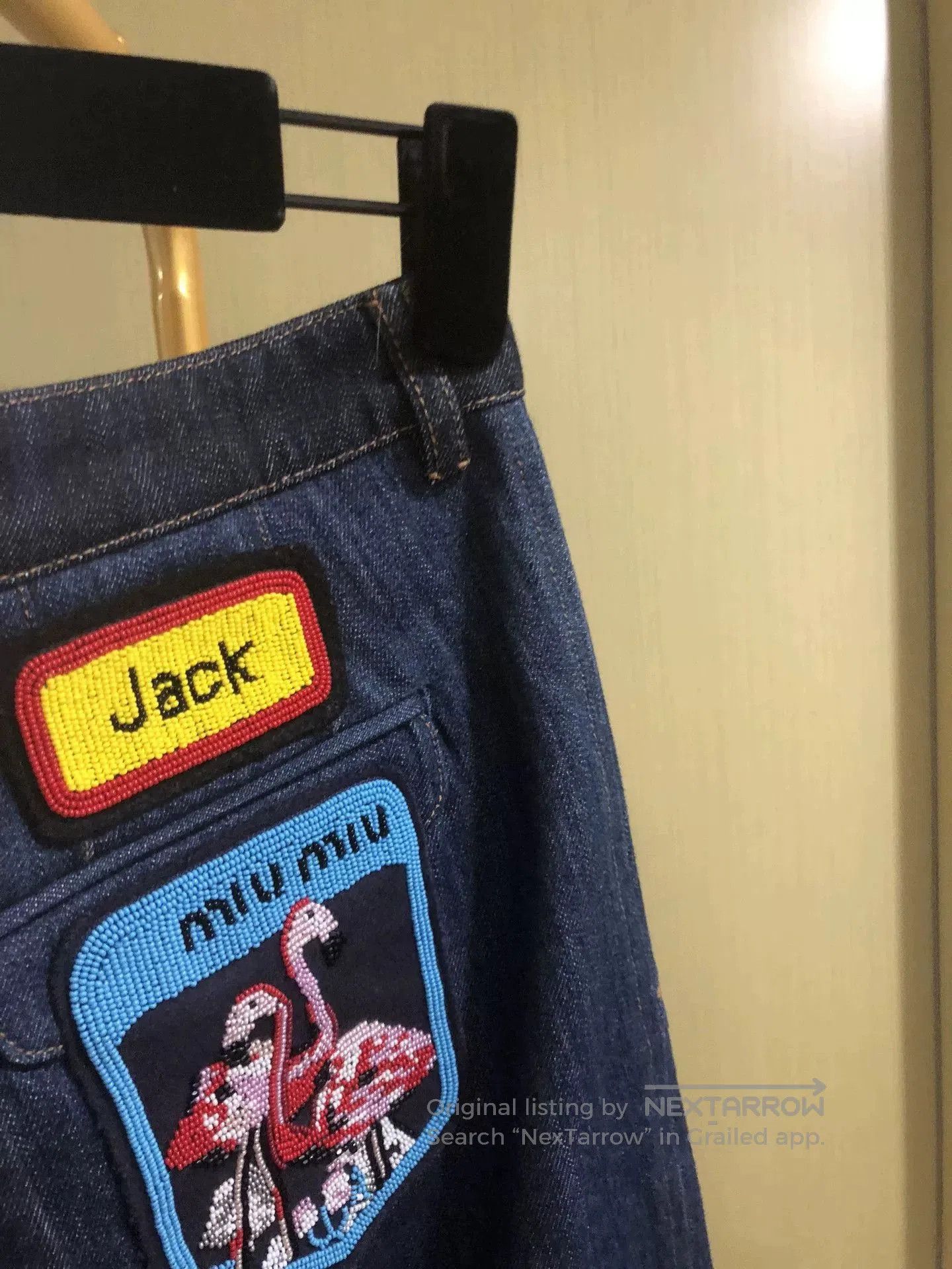 Miu Miu Miu Miu Denim Pants with Embroidery. Size 27" / US 4 / IT 40 - 3 Thumbnail
