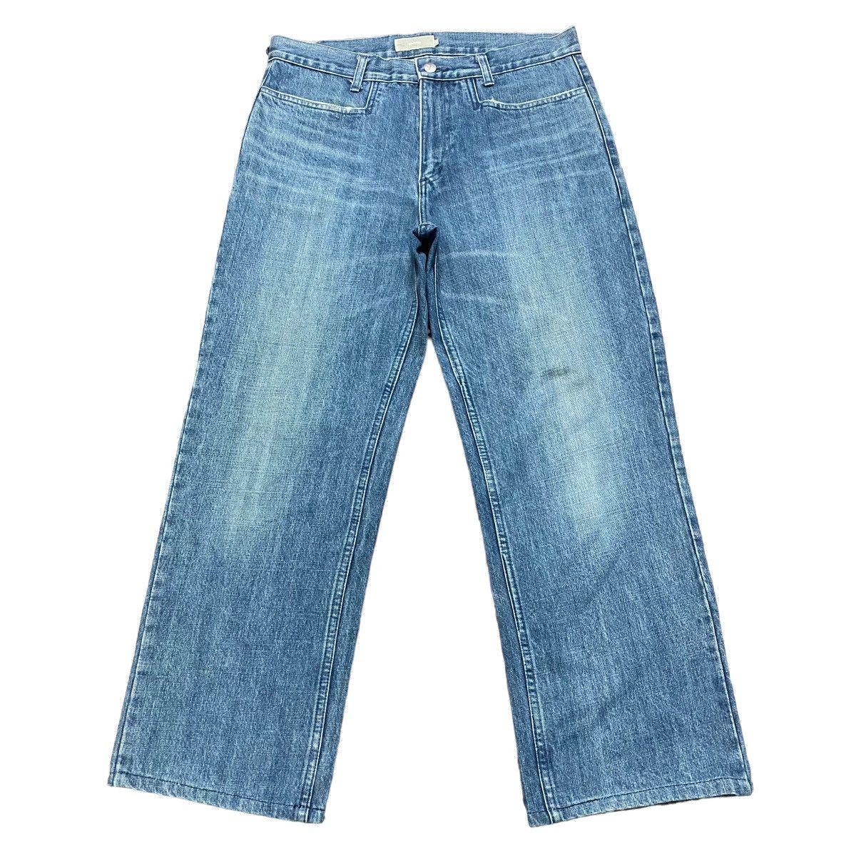 Japanese Brand Devilock Denim Blue Fade Jeans Size US 32 / EU 48 - 2 Thumbnail