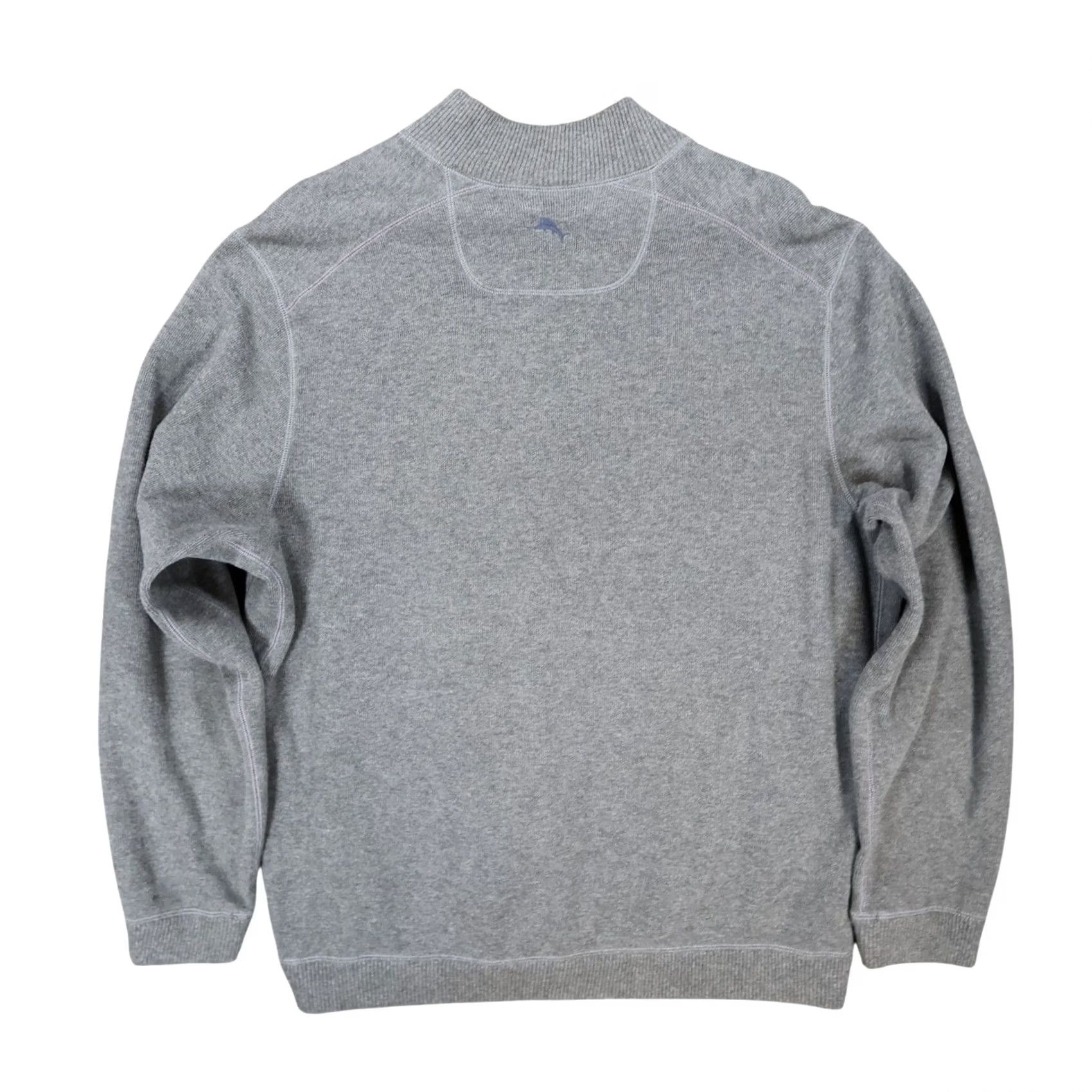 Tommy Bahama VINTAGE Tommy Bahama Quarter Zip Pullover Mens XL Gray Excellent Reversible Cotton 1745 Size US XL / EU 56 / 4 - 2 Thumbnail