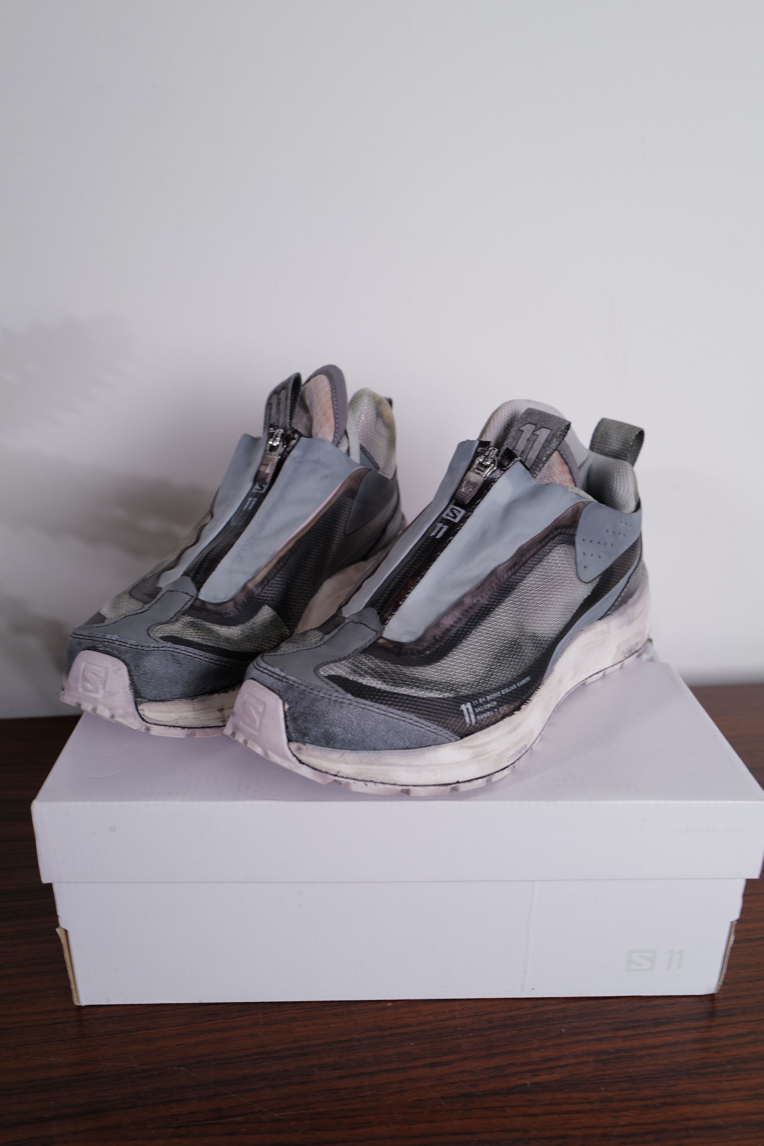 Boris Bidjan Saberi WHITE-PATINA GREY Size US 8.5 / IT 38.5 - 1 Thumbnail