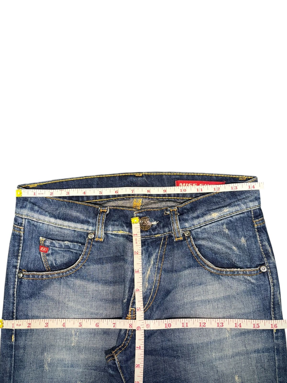 Miss Sixty Vintage Miss Sixty Faded Wash Distress Flare Jeans Size 29" - 6 Thumbnail