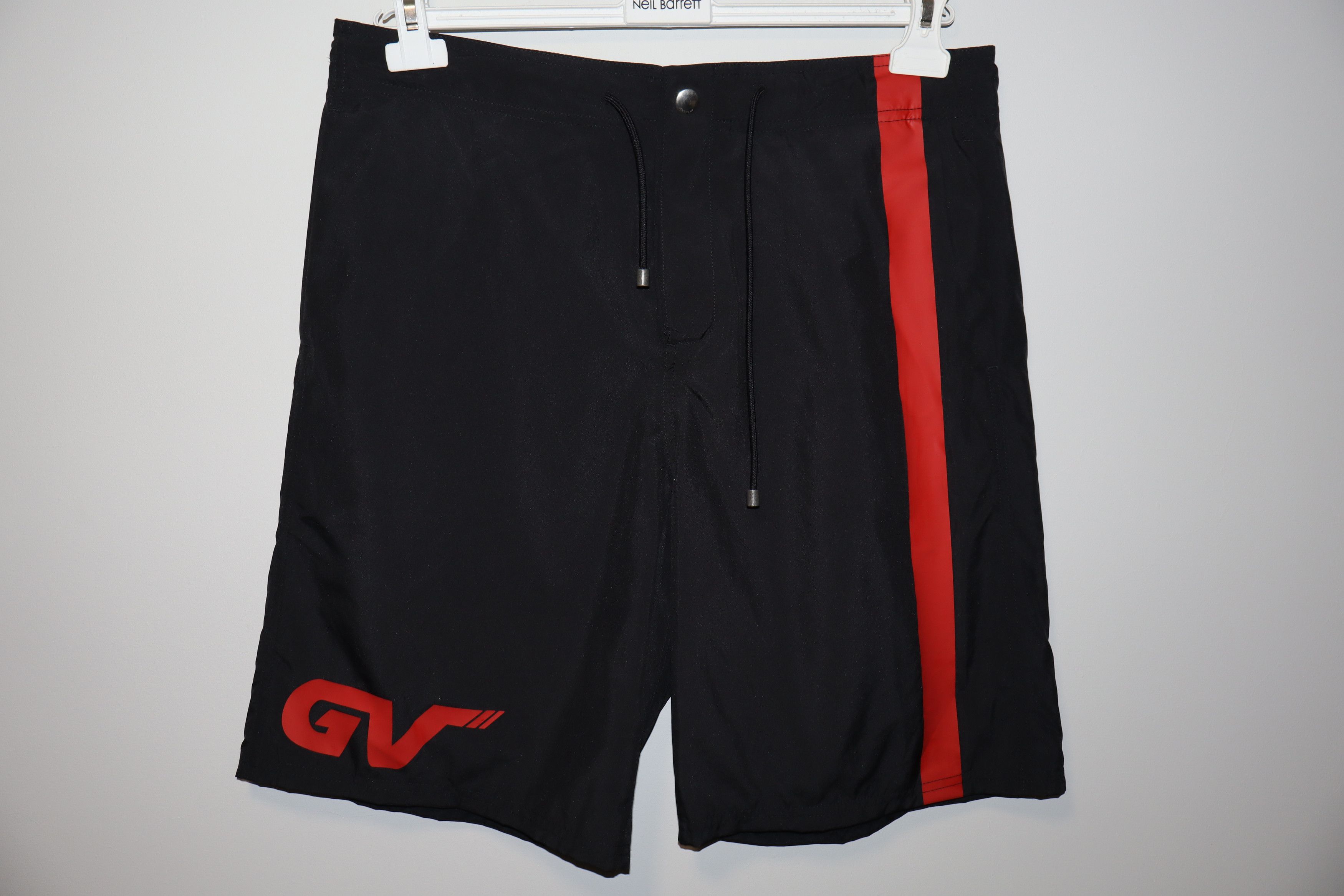 image of Givenchy Logo Print Swimshorts in Black, Men's (Size 34)