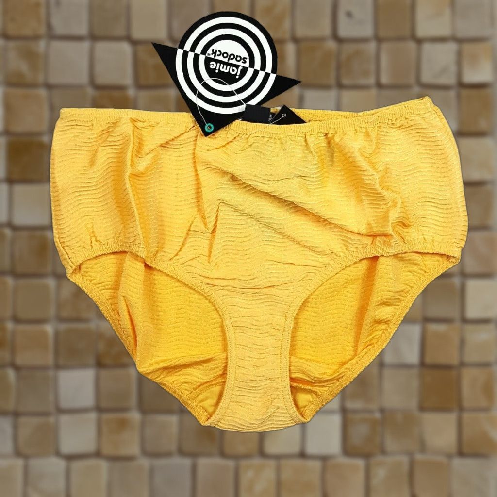 Vintage VINTAGE Jamie Sadock Yellow Nylon Stretch High Rise Briefs Panties Underwear Womens M Size 32" / US 10 / IT 46 - 1 Thumbnail