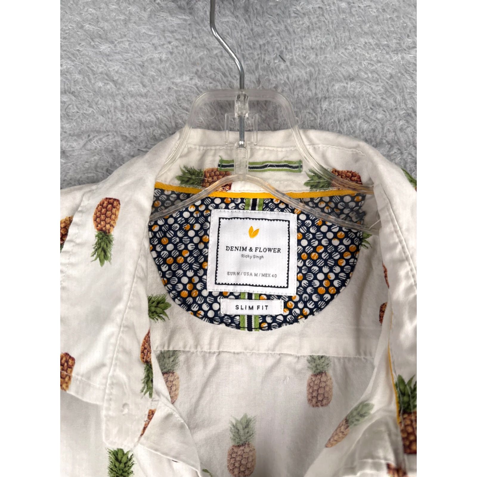 Vintage Denim & Flower Ricky Singh Shirt Men Medium White Floral Hawaiian Slim Denim & Flower Ricky Singh Shirt Mens Medium White Floral Hawaiian Slim Size US M / EU 48-50 / 2 - 6 Thumbnail