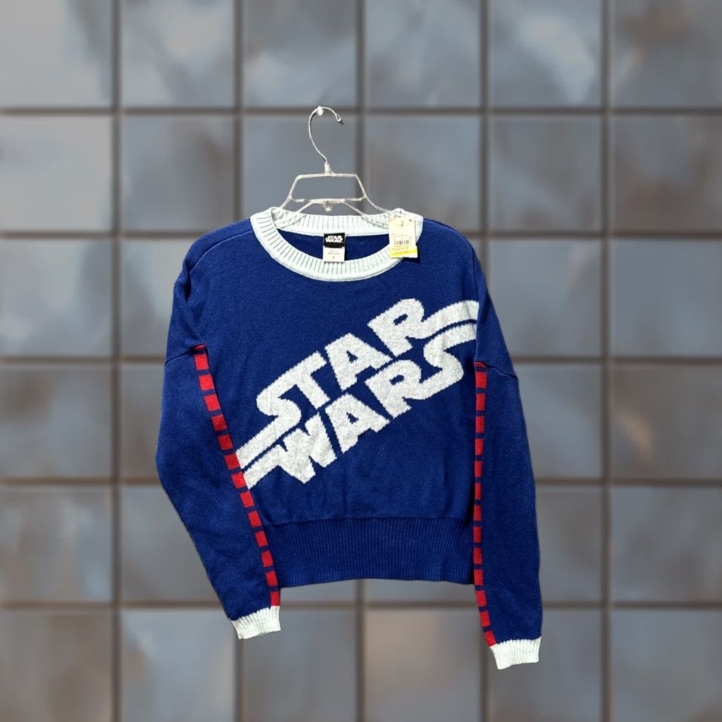 Star Wars VINTAGE Star Wars Sweater Women's Blue Crewneck Pullover Knit Size S Size S / US 4 / IT 40 - 1 Thumbnail