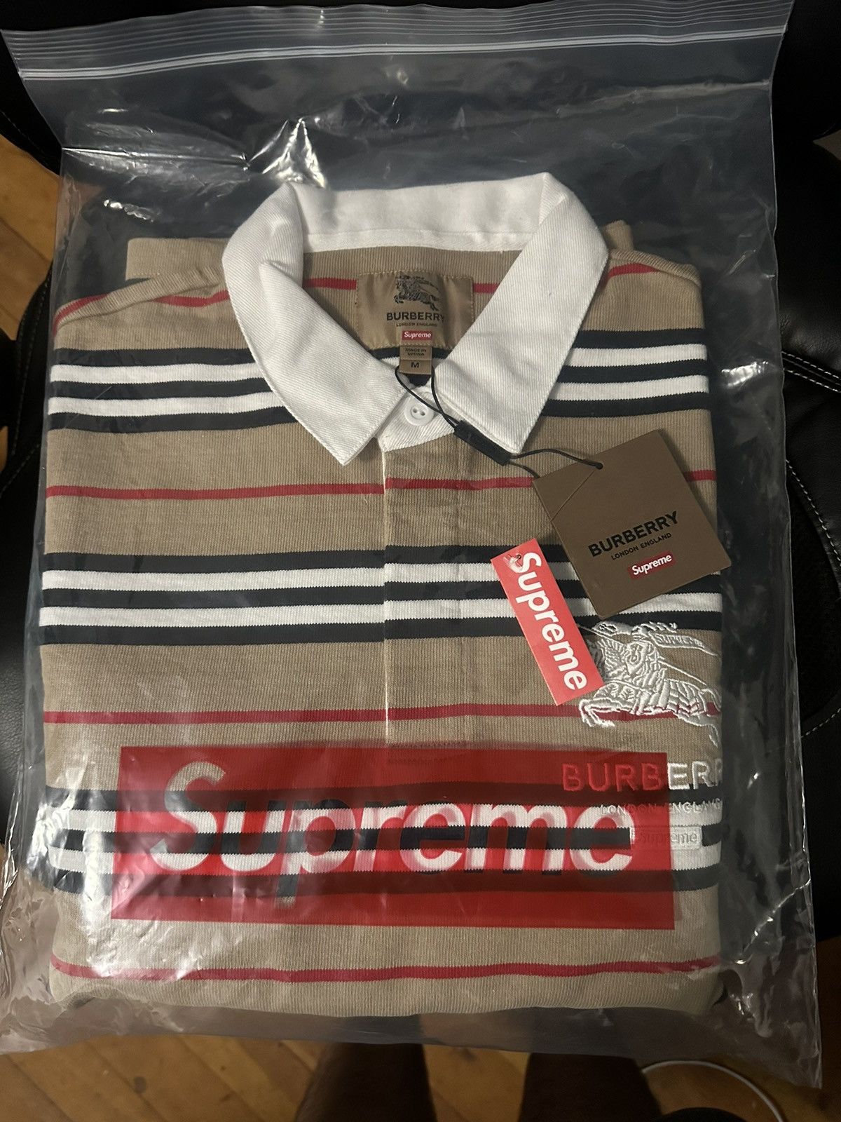image of Burberry Rugby in Striped, Men's (Size Medium)