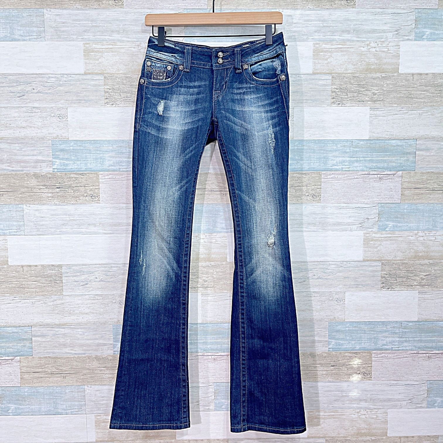 Miss Me Miss Me Embellished Fringe Easy Boot Cut Jeans Womens 26 Size 26" / US 2 / IT 38 - 1 Thumbnail