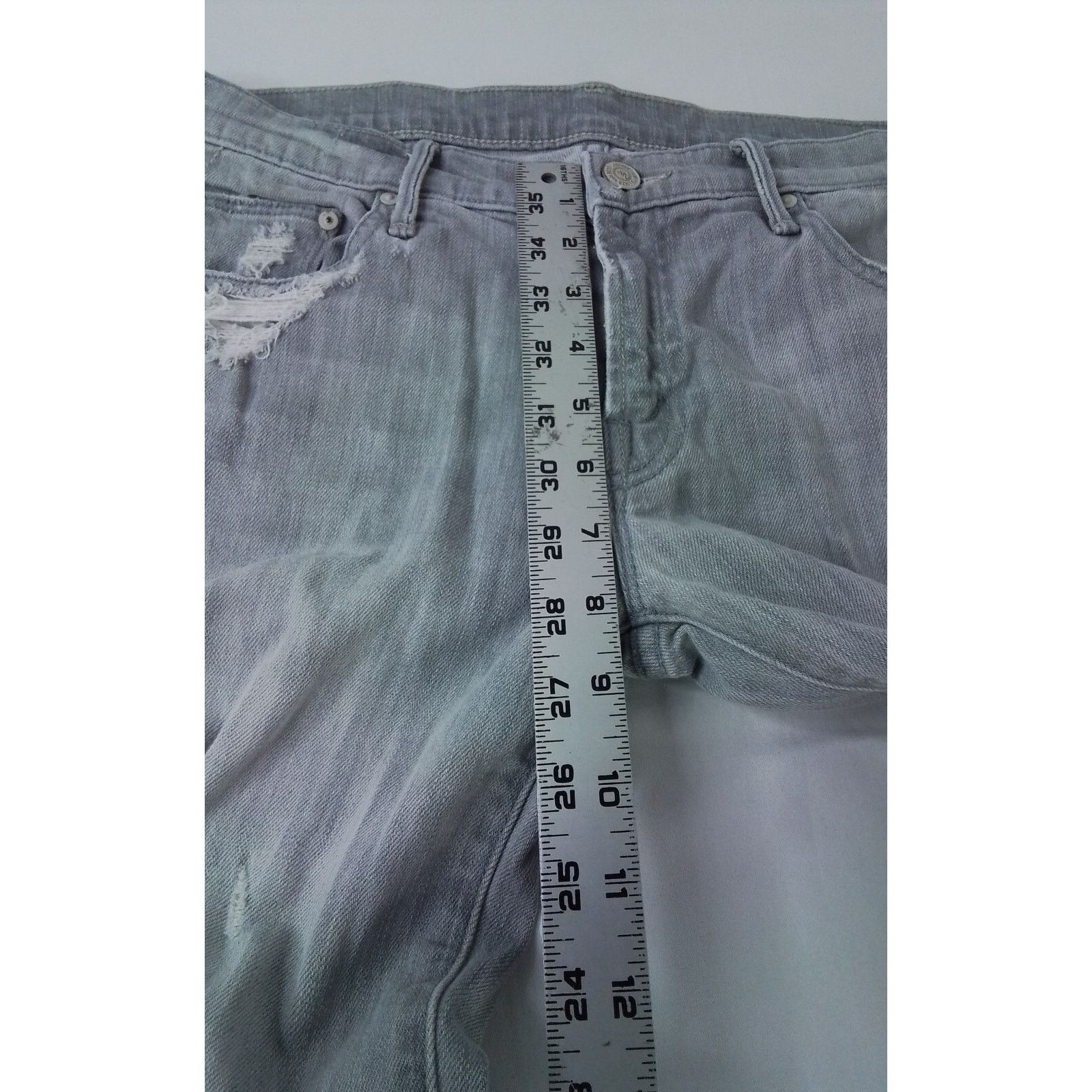 MOTHER Mother Denim Jeans Women's 30 Gray Flare Distressed Size 30" / US 8 / IT 44 - 6 Thumbnail