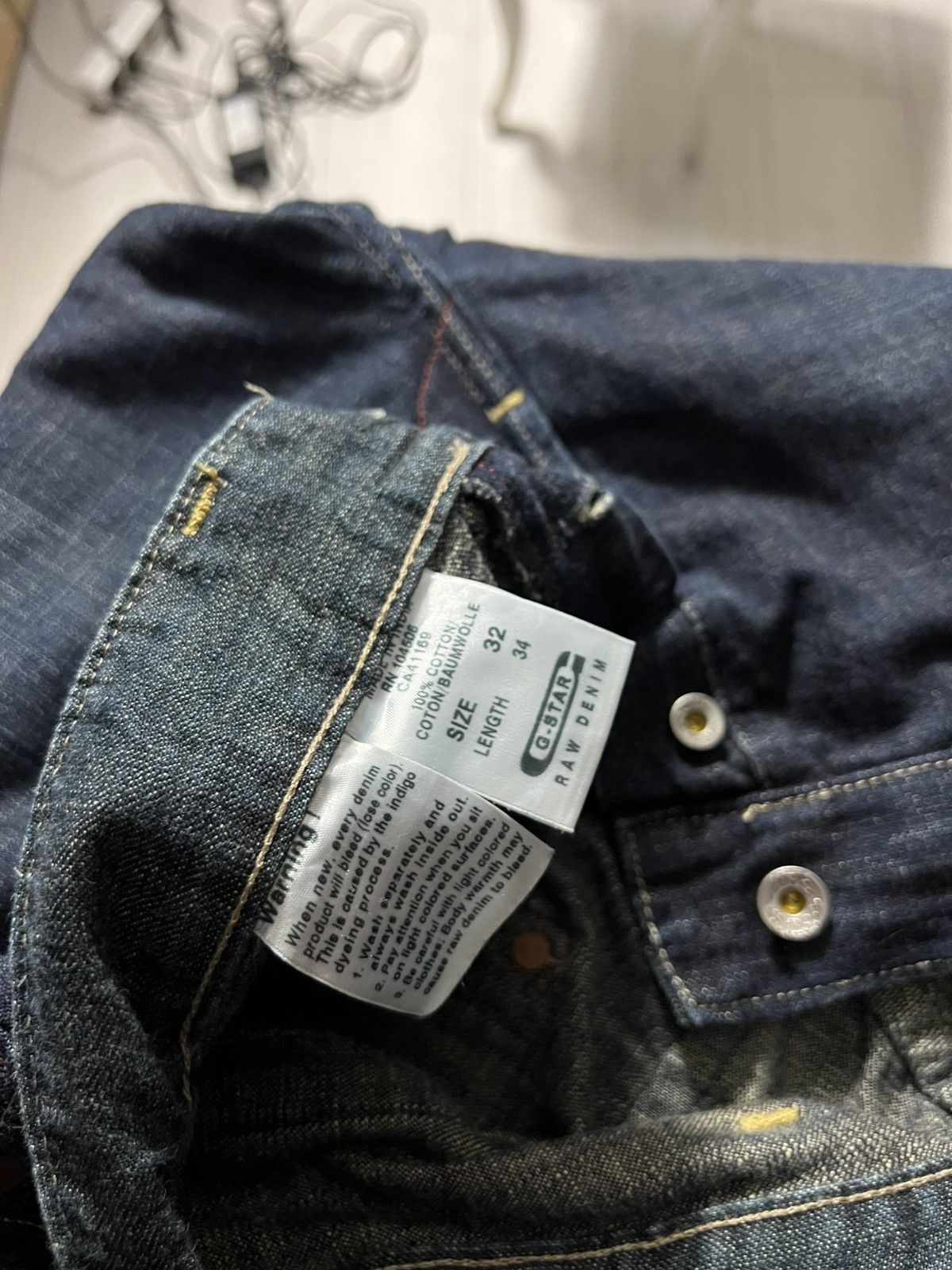 G-Star 👖 G-Star Raw 3301 Vintage Loose Fit Denim Jeans Dark Blue Size US 32 / EU 48 - 14 Thumbnail