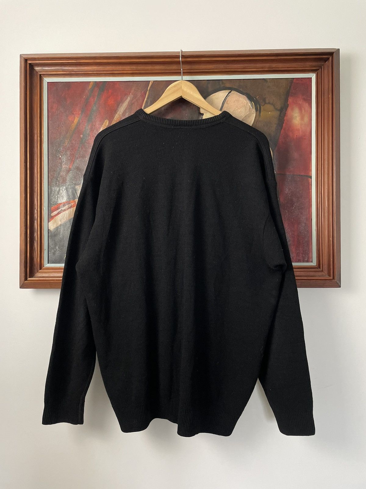 Lacoste Vintage Lacoste Classic Oversize Sweater Black Casual Size US L / EU 52-54 / 3 - 4 Thumbnail
