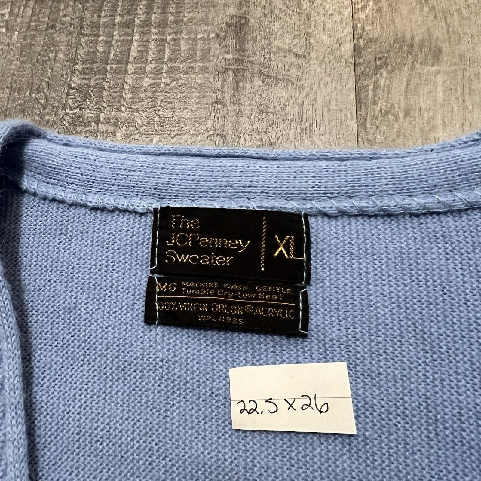 Other VTG The JC Penney Sweater Baby Blue Preppy Button Sweater Size US XL / EU 56 / 4 - 4 Thumbnail