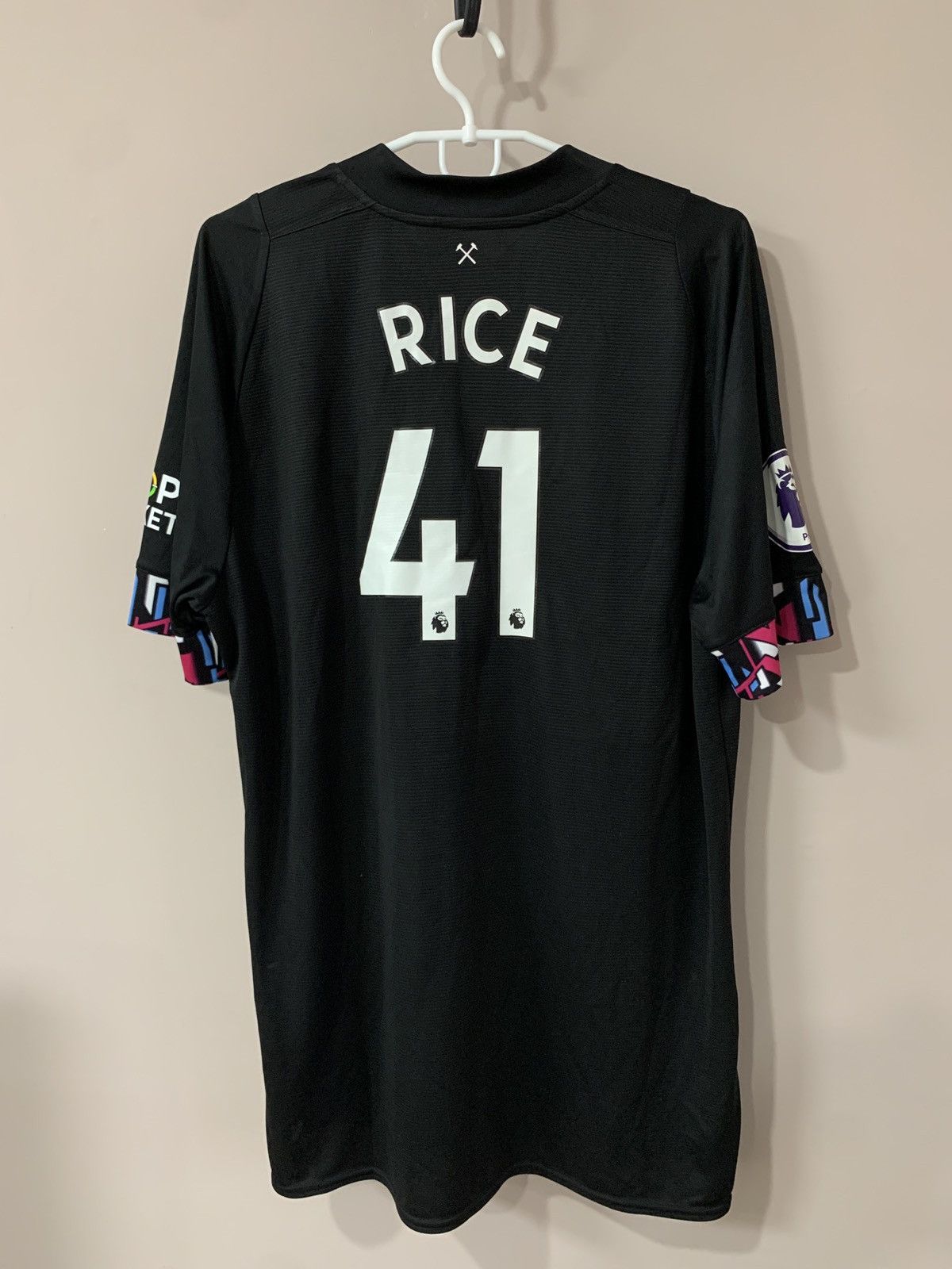 Umbro West Ham United Third Football Shirt Umbro Soccer RICE #41 Size US XL / EU 56 / 4 - 2 Thumbnail