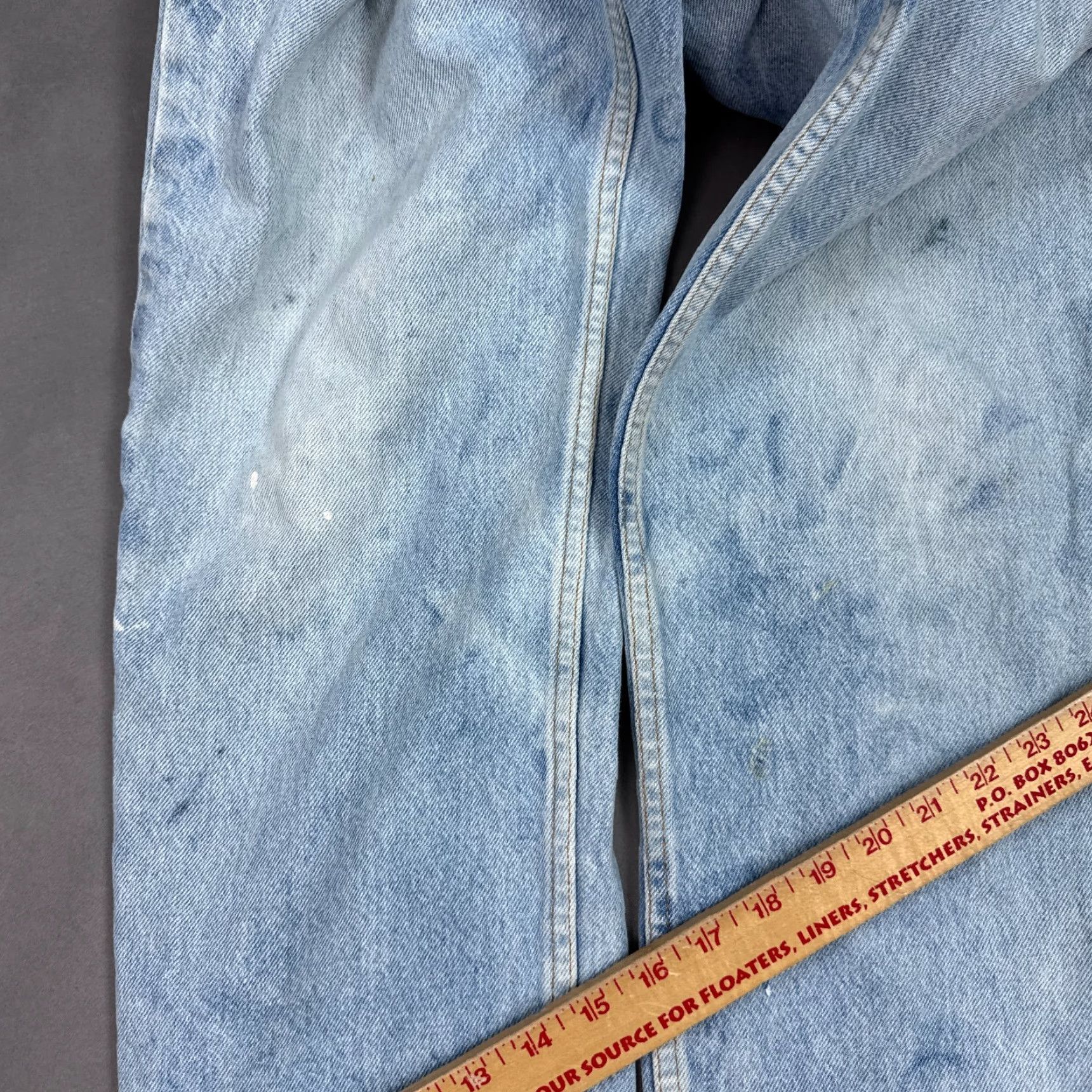 Levi's VINTAGE Levi's 550 Jeans Mens 34x34 90s Orange Tab Bleached Distressed Blue Pant Jeans Size US 34 / EU 50 - 7 Thumbnail